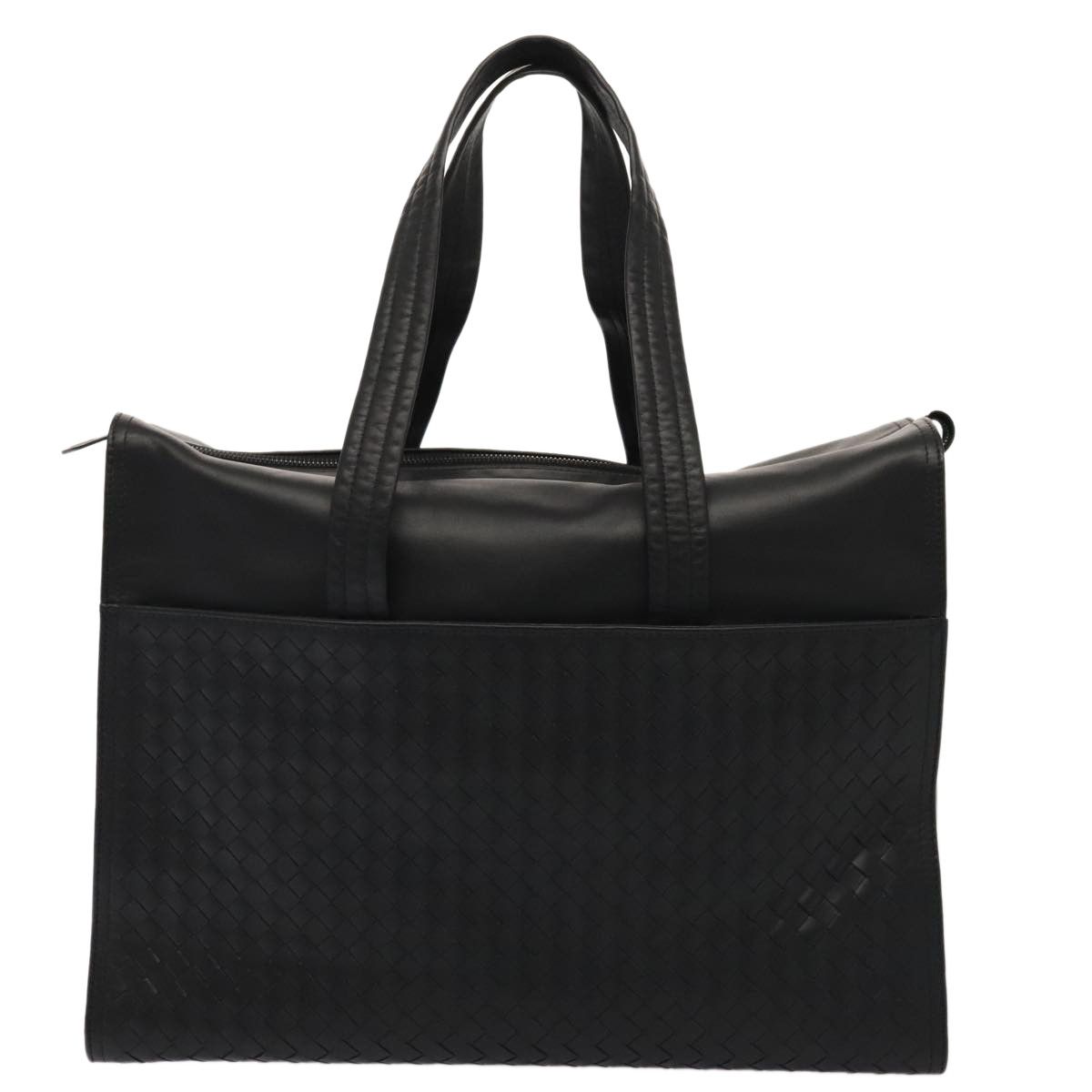 Bottega Veneta Intrecciato Black Leather Tote Bag (Pre-Owned) Size ONE SIZE - 1 Thumbnail
