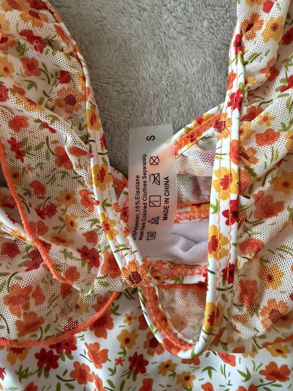 Shein Floral Bikini Size ONE SIZE - 3 Thumbnail