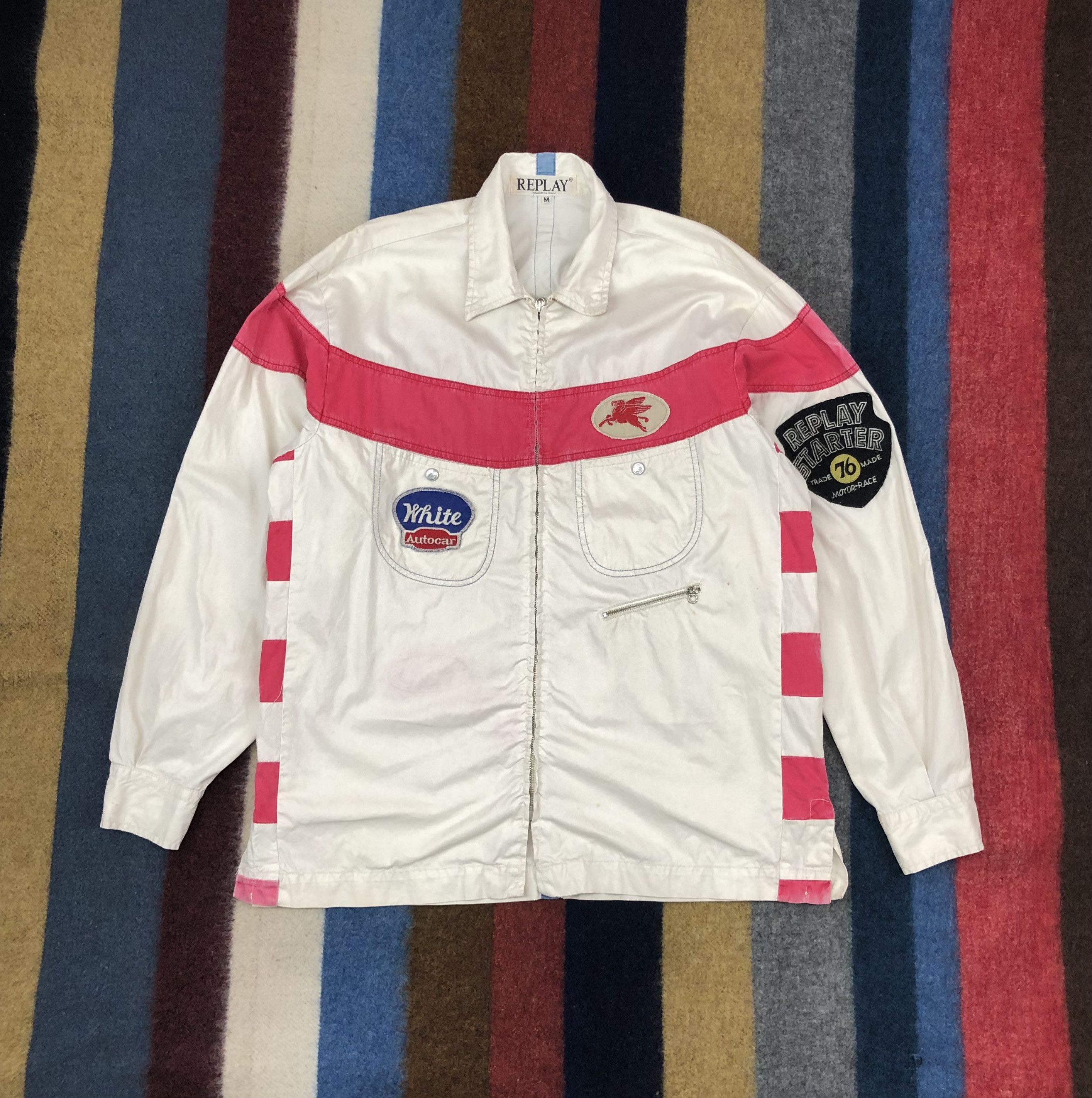 Replay 90s Vintage REPLAY Made In Italy Rare Design Jacket #1694/05 Size US M / EU 48-50 / 2 - 1 Thumbnail