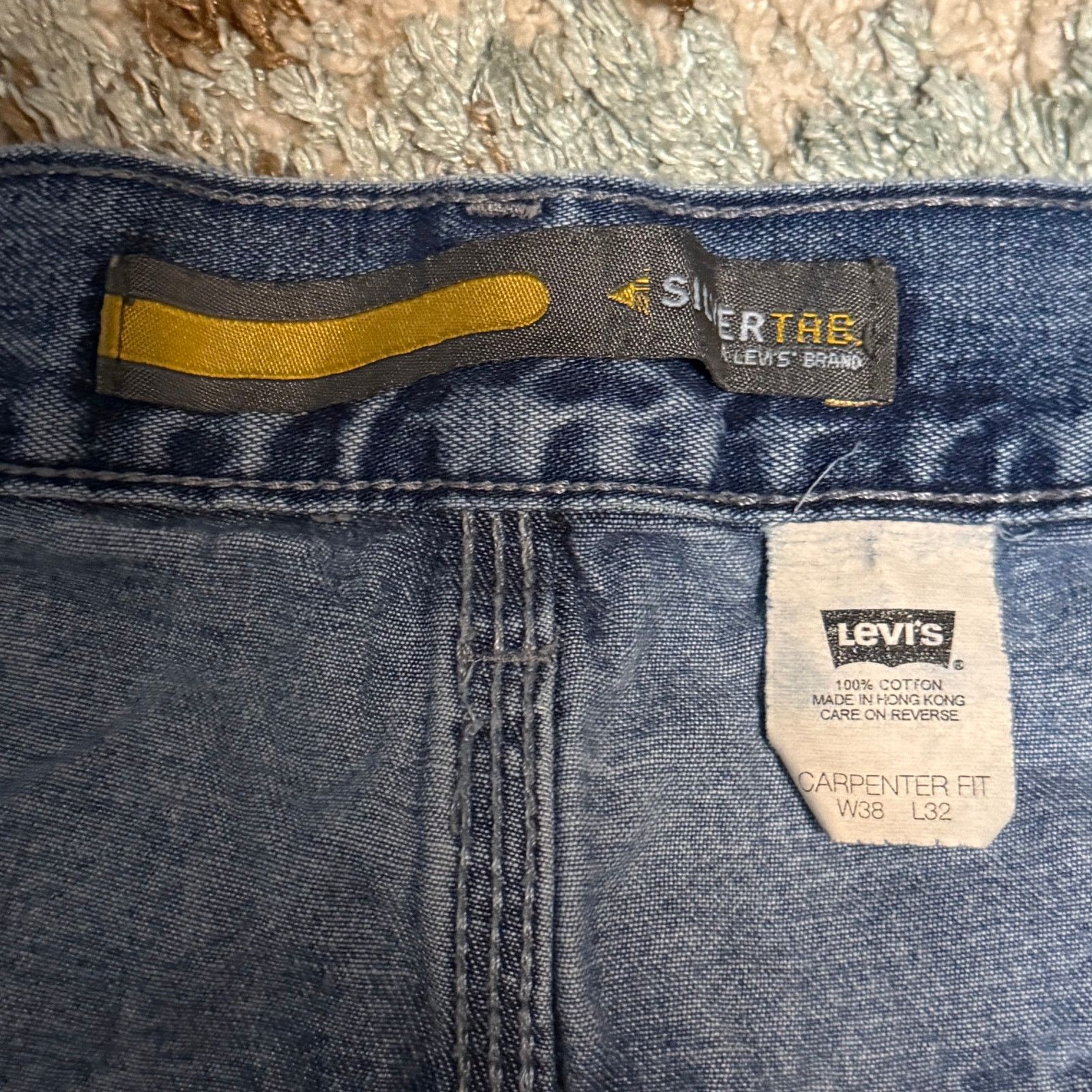 Levi's × Vintage Vintage Levi's Silvertab Baggy Carpenter Fit Jeans 38x30 Size US 38 / EU 54 - 7 Thumbnail