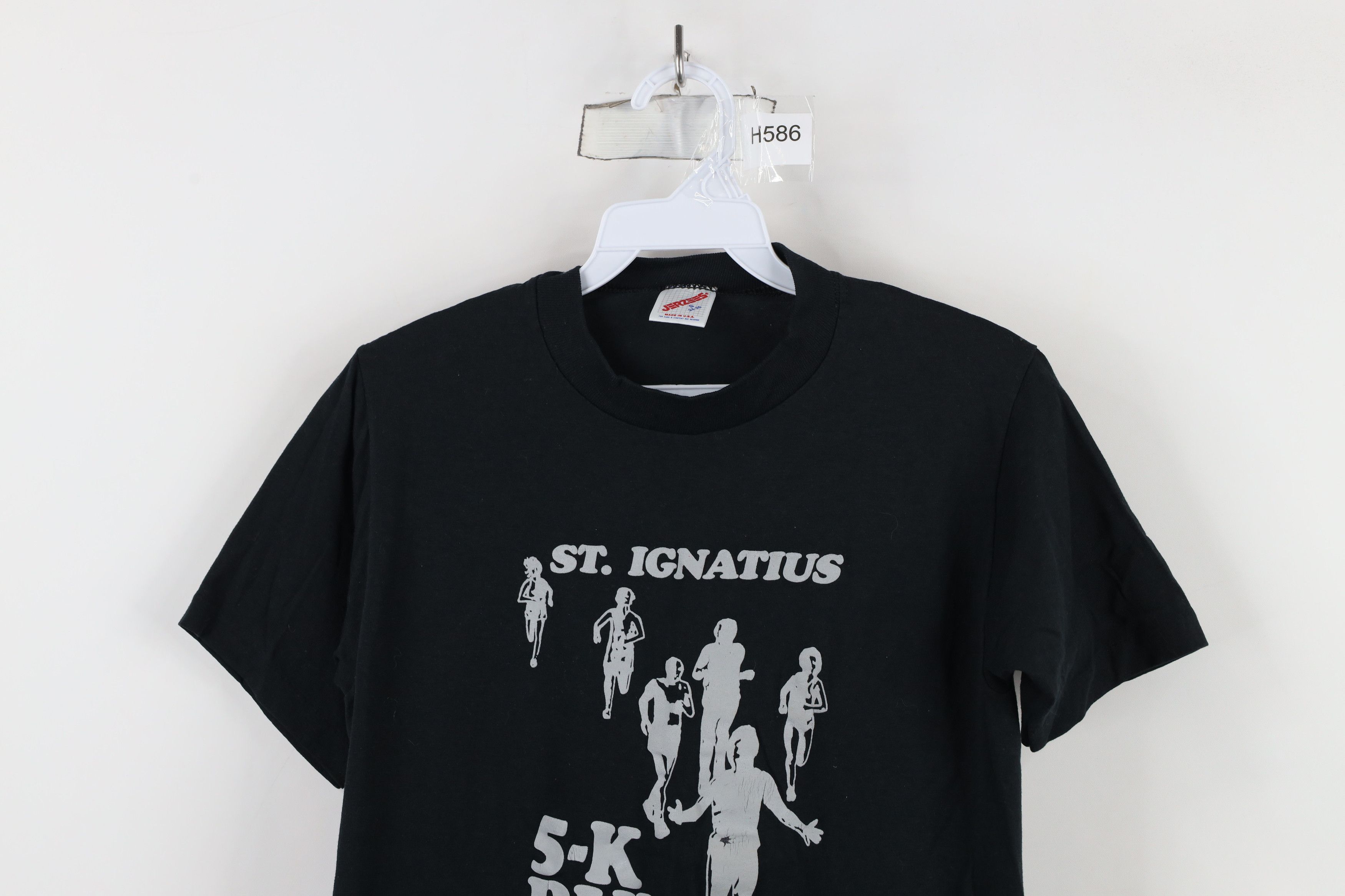 Vintage Vintage 80s 90s Ignatius 5k Run Road Race T-Shirt Black USA Size S / US 4 / IT 40 - 2 Thumbnail
