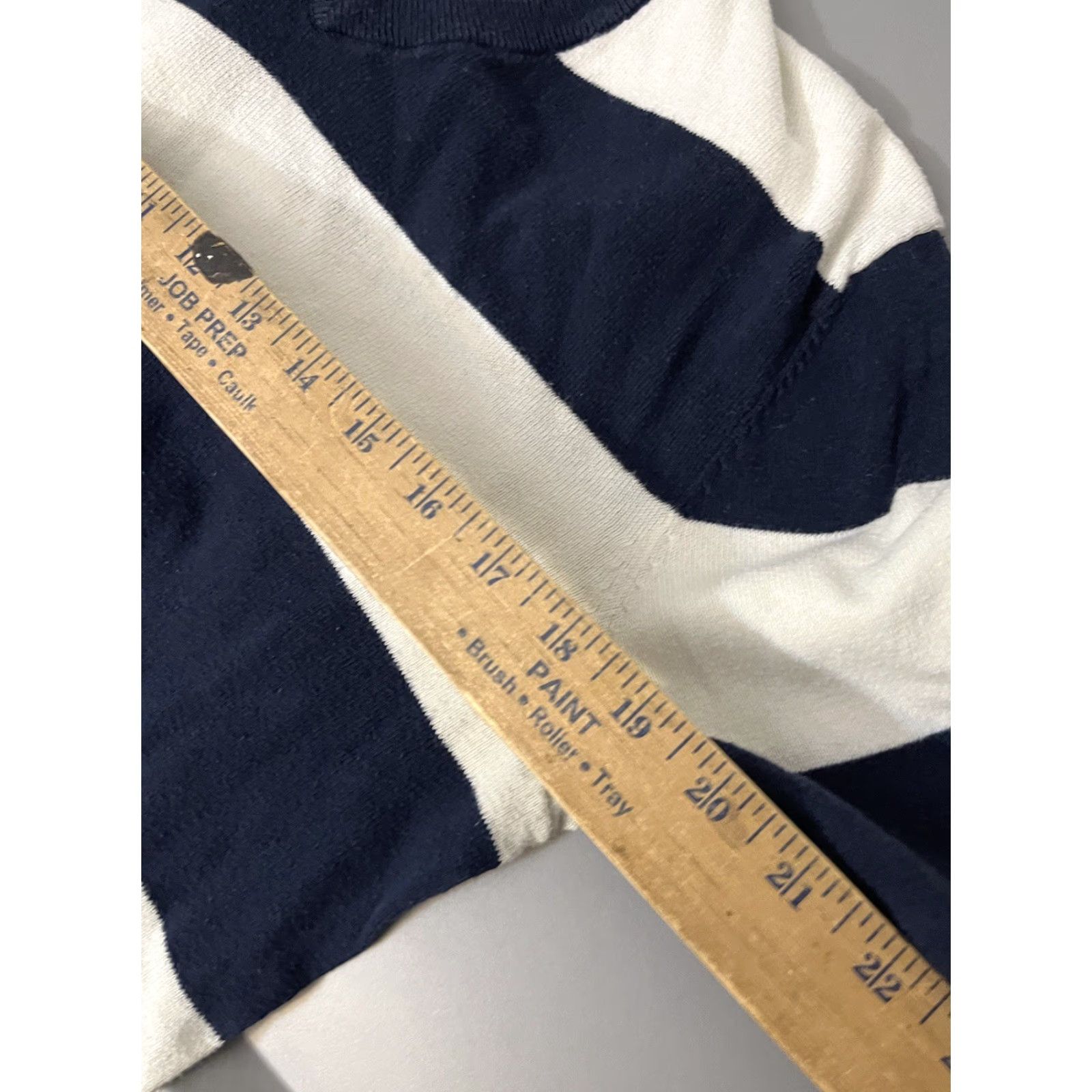 Old Navy Old Navy Sweater Men Long Sleeve V-Neck Striped Tight Knit Blue White Medium Size US M / EU 48-50 / 2 - 5 Thumbnail