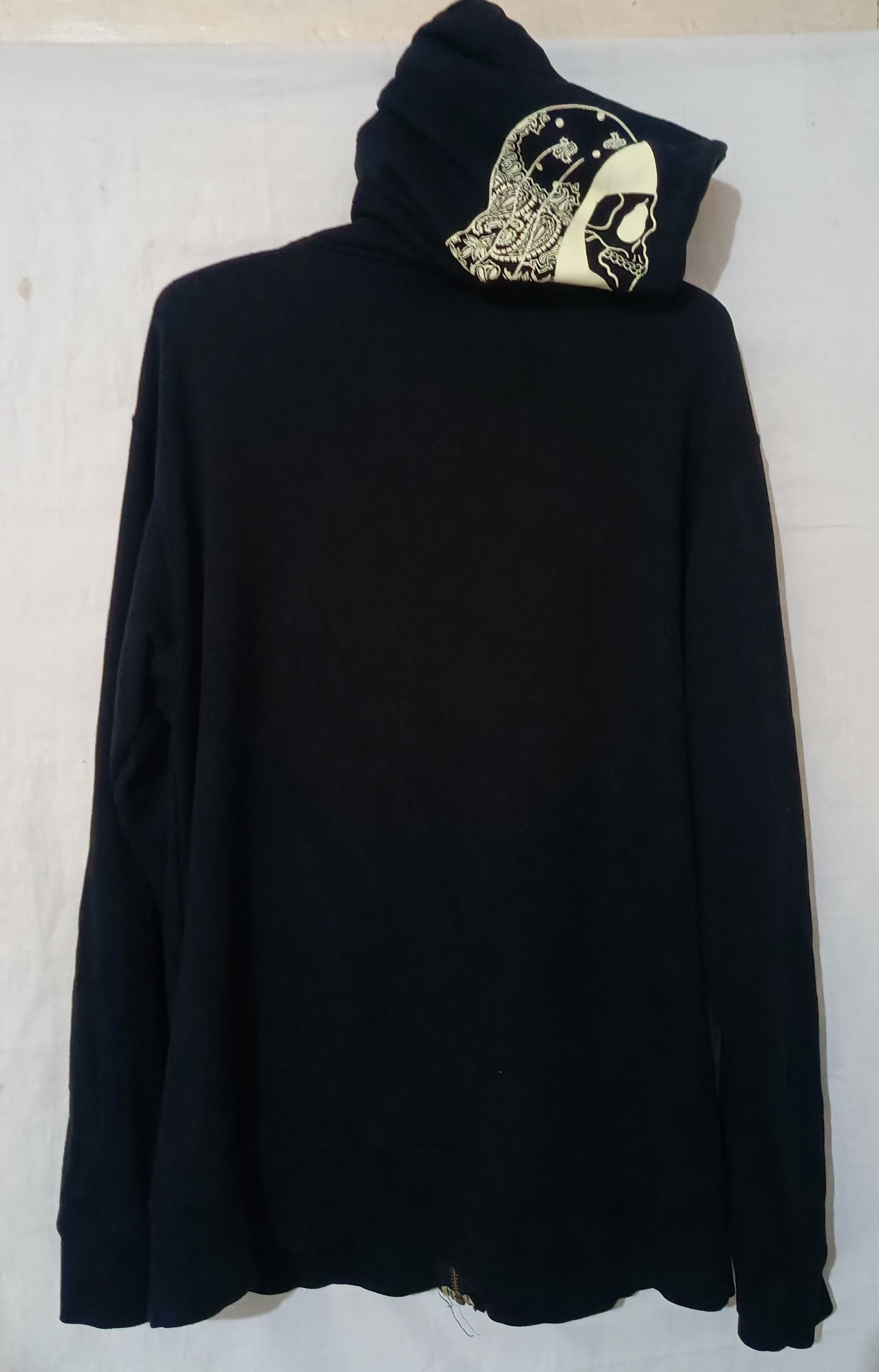 Hysteric Glamour × If Six Was Nine × Le Grande Bleu (L.G.B.) Vintage SOFT MACHINE Japan Skull💀Cross✝️Gotta Zipper Hoodie Size US L / EU 52-54 / 3 - 3 Thumbnail