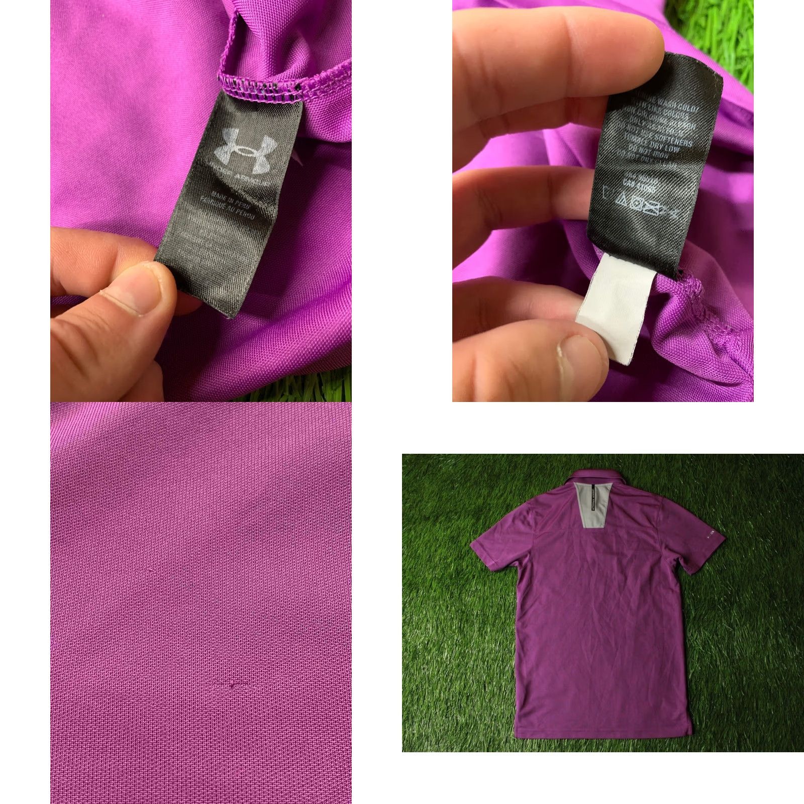 Under Armour Under Armour Polo Shirt Mens Short Sleeve 2012 HeatGear Coldblack Violet and Gray S Regular Size US S / EU 44-46 / 1 - 8 Thumbnail