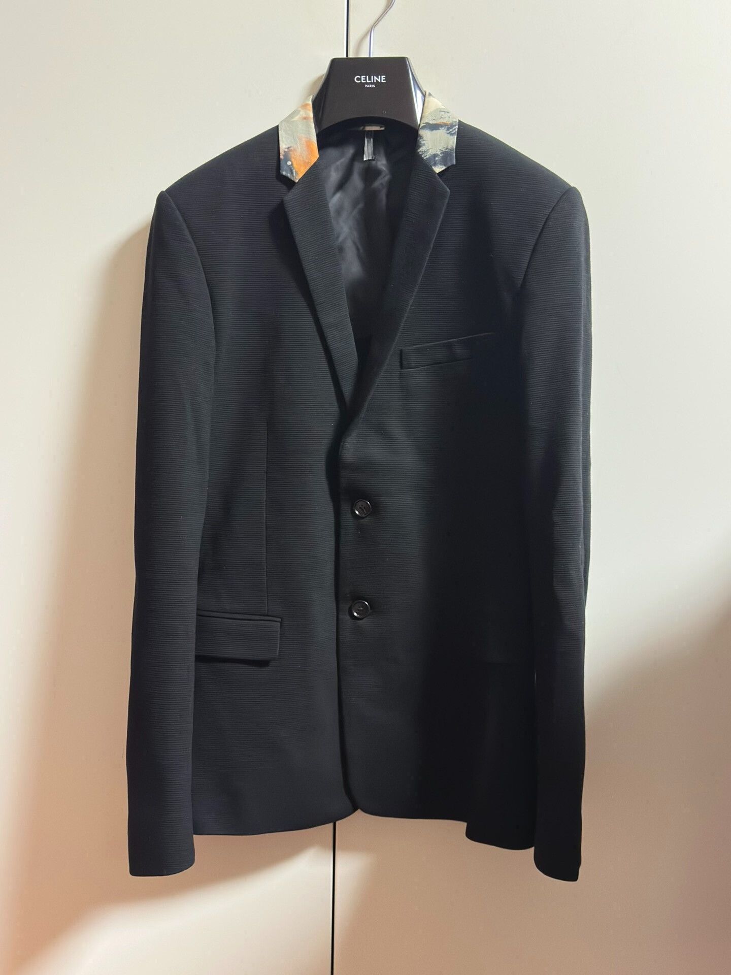 Dior Dior Black Tie-Dye Collar Suit Jacket Size US S / EU 44-46 / 1 - 1 Thumbnail