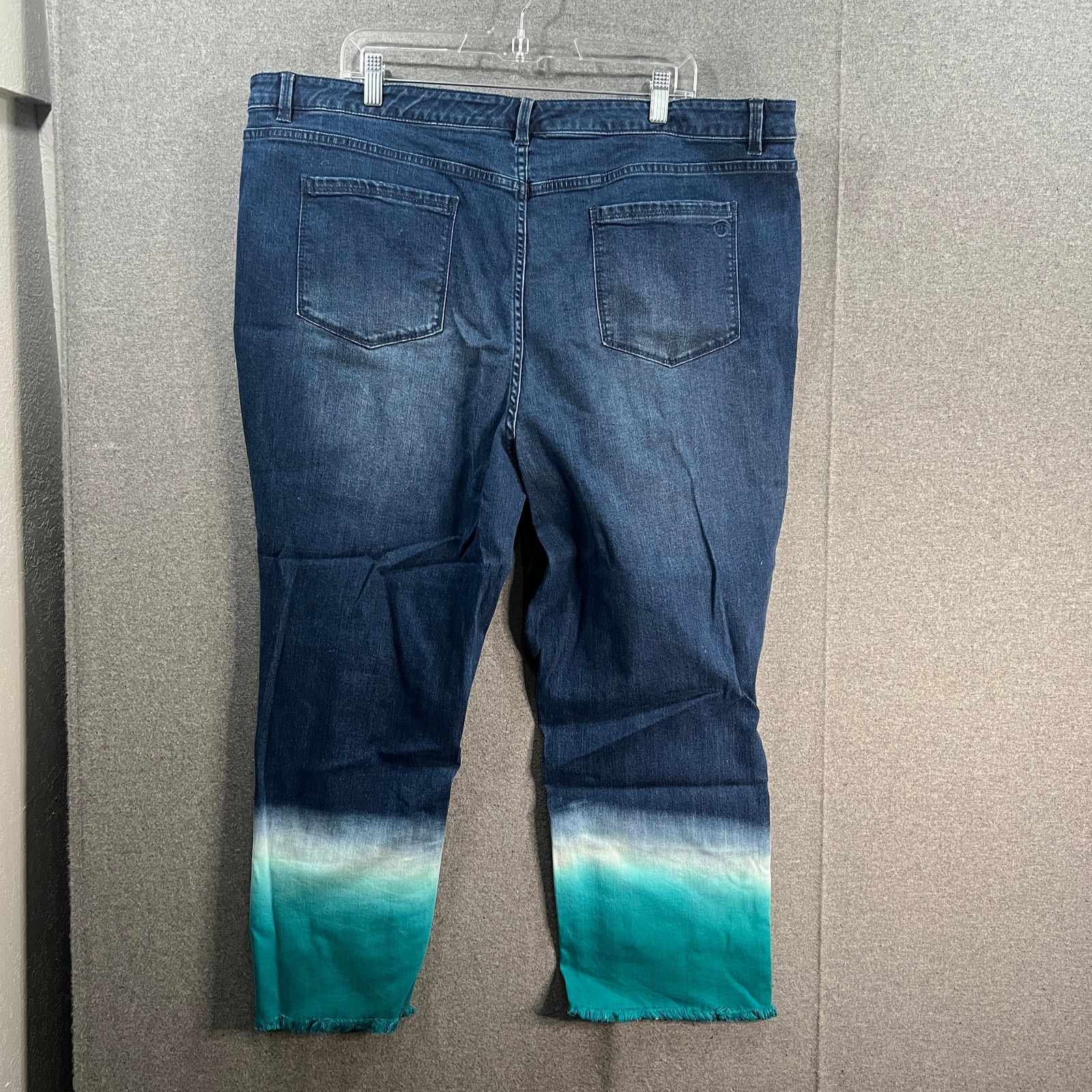 Other Susan Graver Stretch Denim Jean with Dip Dye Detail Bleached Size 22" - 2 Thumbnail