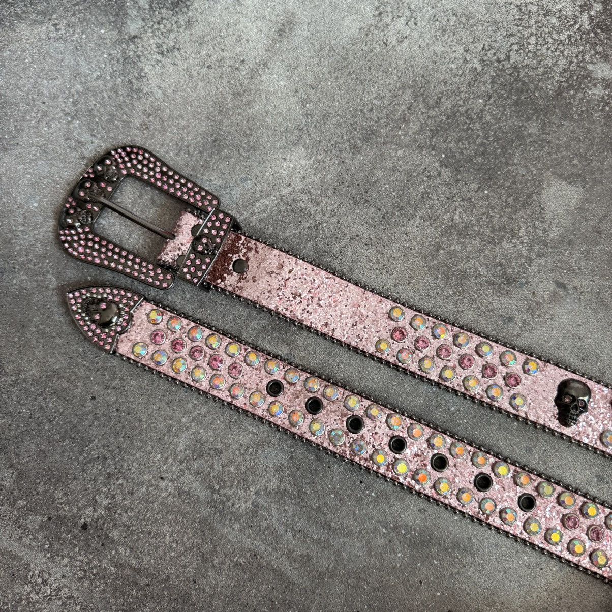 Hysteric Glamour × Japanese Brand Amazing Y2K Skull Rhinestones BB Simon Style Unisex Belt Size ONE SIZE - 3 Thumbnail
