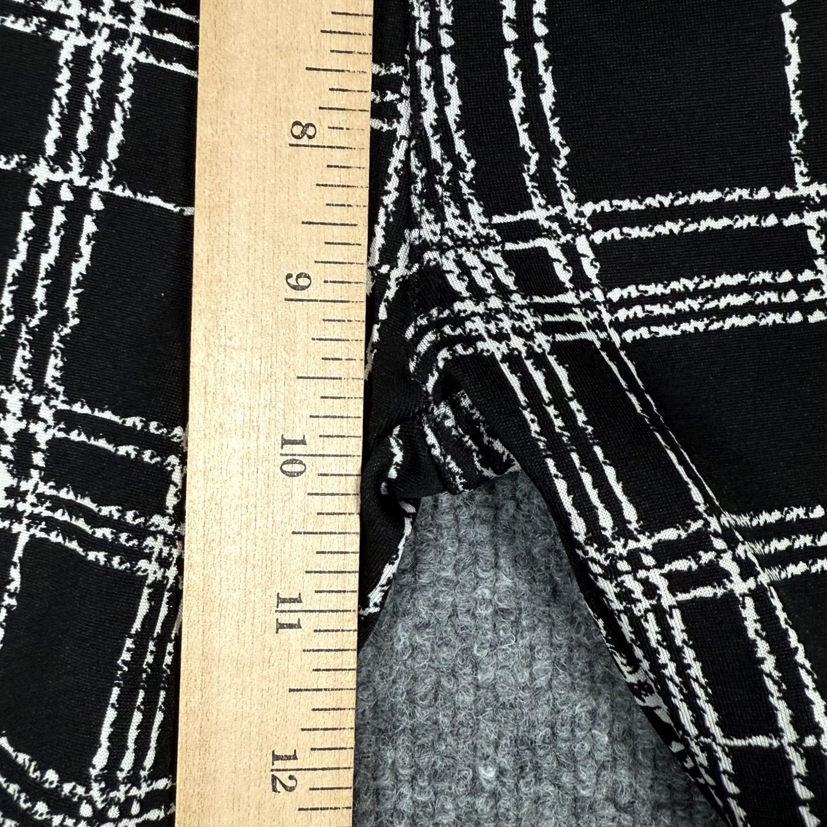 Vintage ShoSho Pants Womens Small Black White Plaid Skinny Stretch Zip Pockets Leggings Size 28" / US 6 / IT 42 - 6 Thumbnail