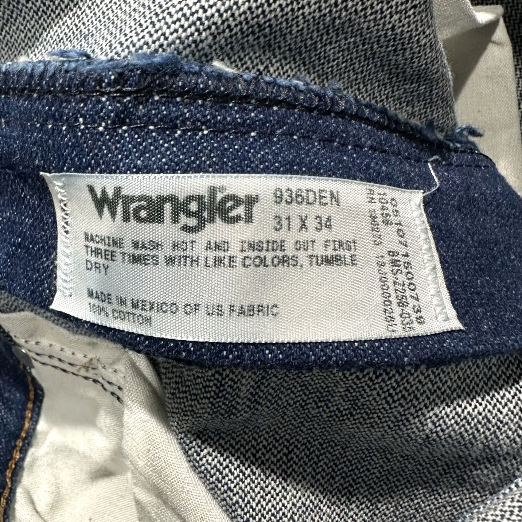 Wrangler Wrangler Jeans Men 31x34 Slim Fit Blue Western Cowboy Cut - Good Condition Size US 31 - 6 Thumbnail