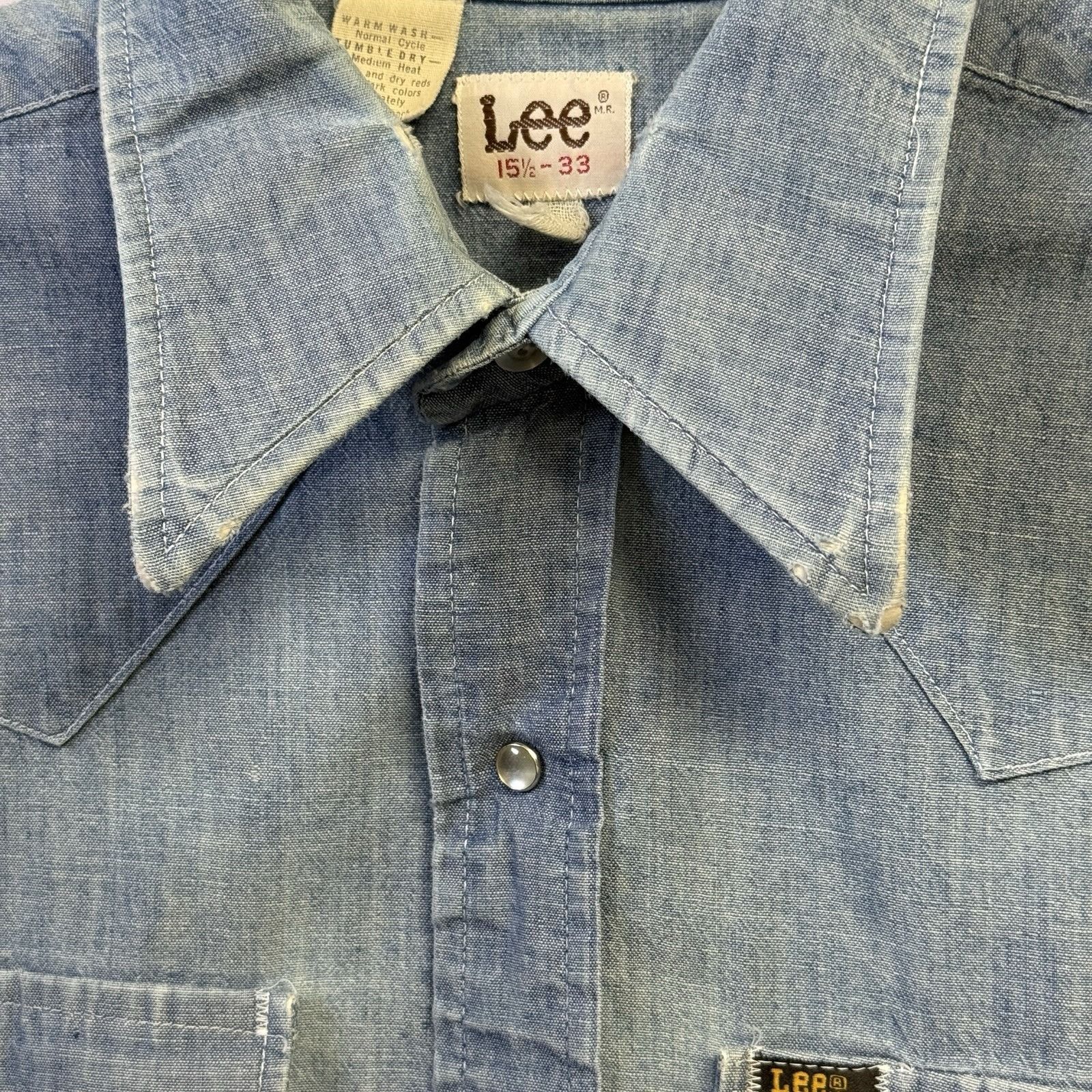 Levi's Vintage 70s LEE Hand Embroidered Button Up Shirt Mens Medium Size US M / EU 48-50 / 2 - 5 Thumbnail