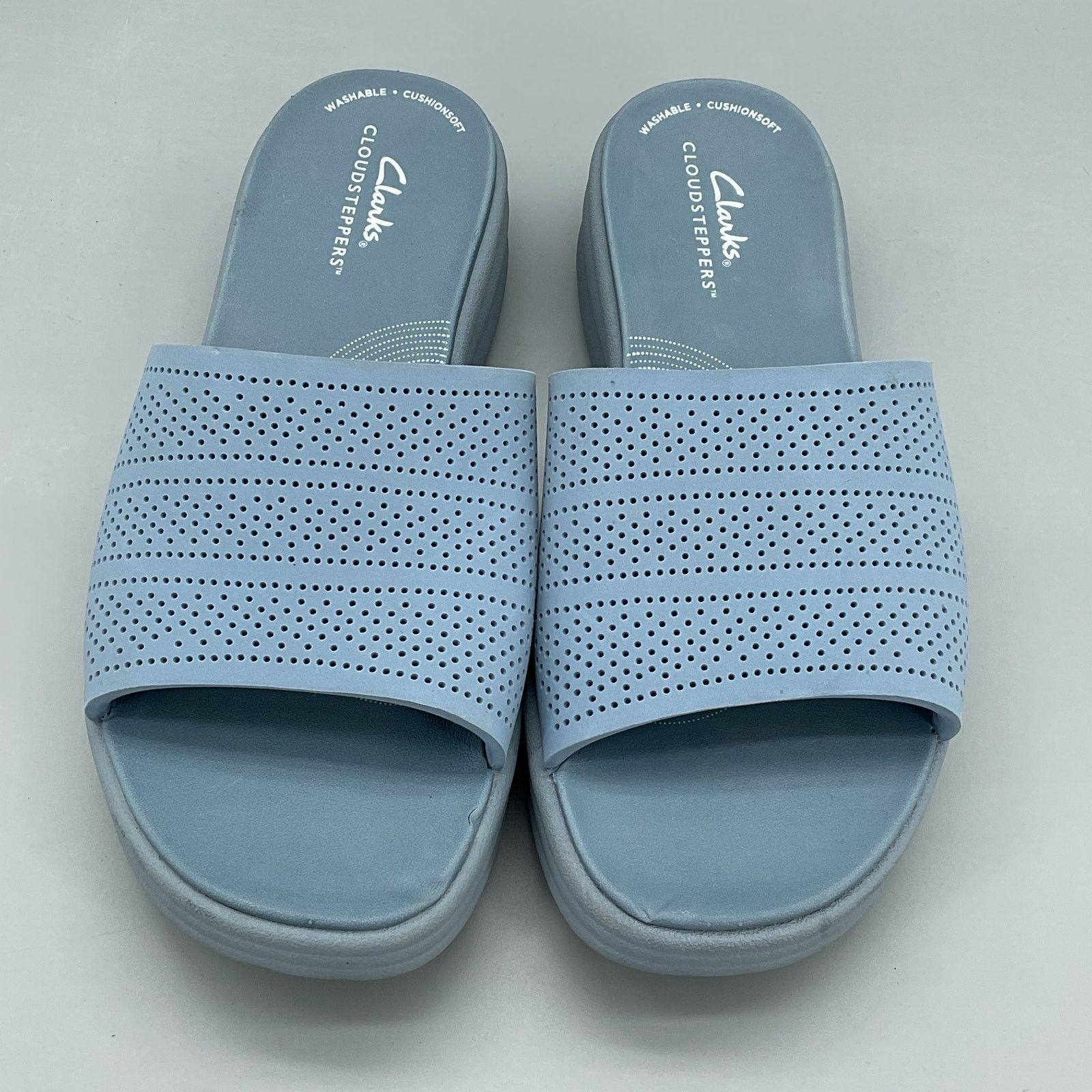 Clarks Clarks Women’s Drift Twist Wedge Sandals Blue Size 6.5M Size US 6.5 / IT 36.5 - 3 Thumbnail