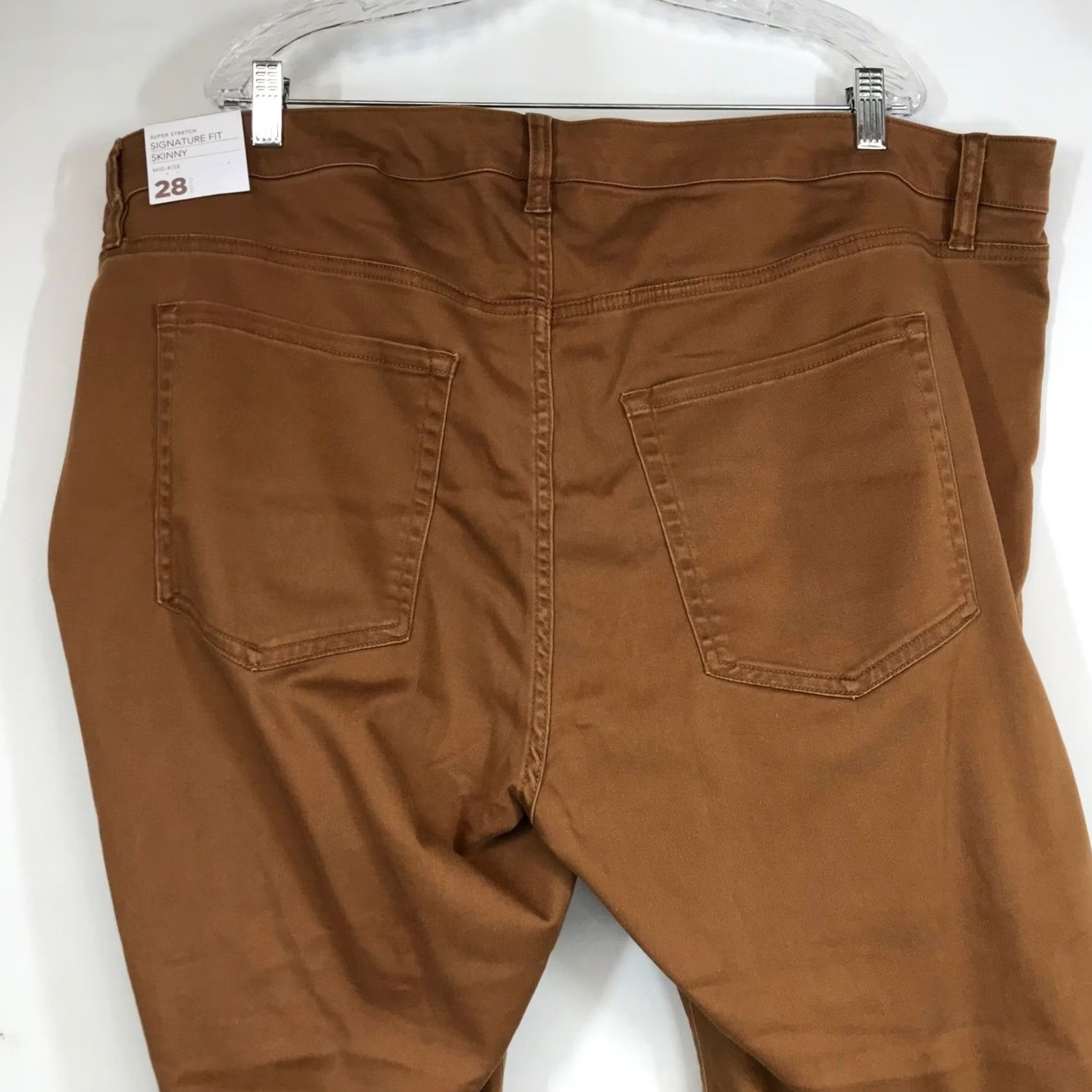 Vintage Lane Bryant Signature Fit Skinny Brown Pants Womens Size 28 Petite Size 28" / US 6 / IT 42 - 5 Thumbnail