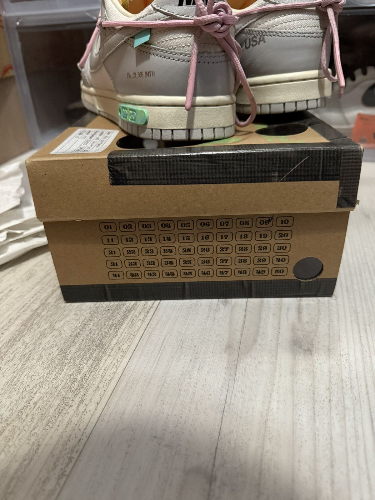 Nike × Off-White Nike Off White Dunk Low Lot 9 Size 8.5 Size US 8.5 / EU 41-42 - 10 Thumbnail