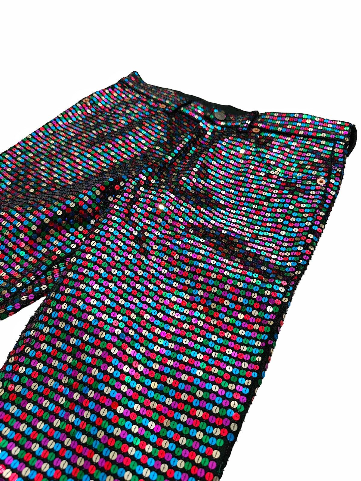 Gucci Rainbow Sparkle Sequin Skinny Denim Jean Size US 30 / EU 46 - 2 Thumbnail