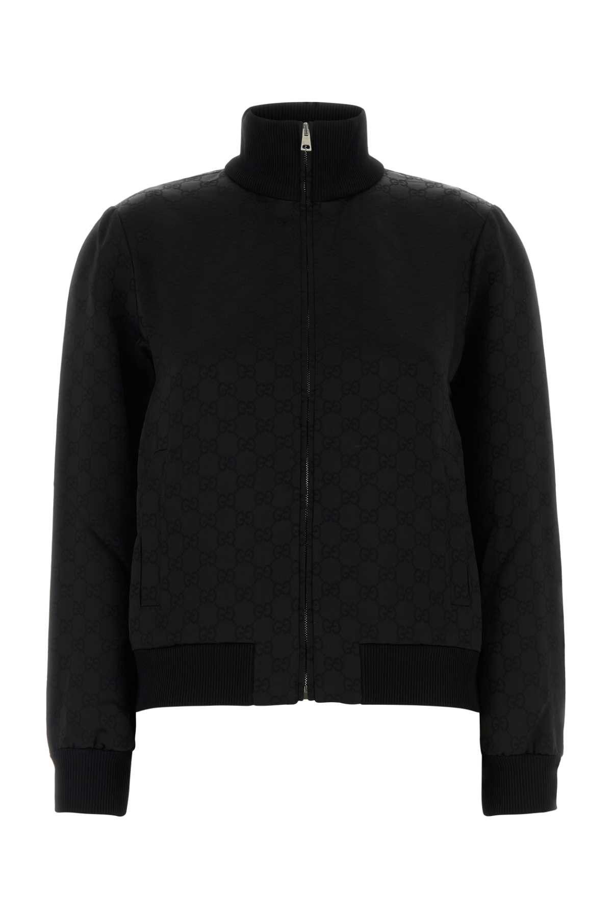 Black Jacquard Sweatshirt