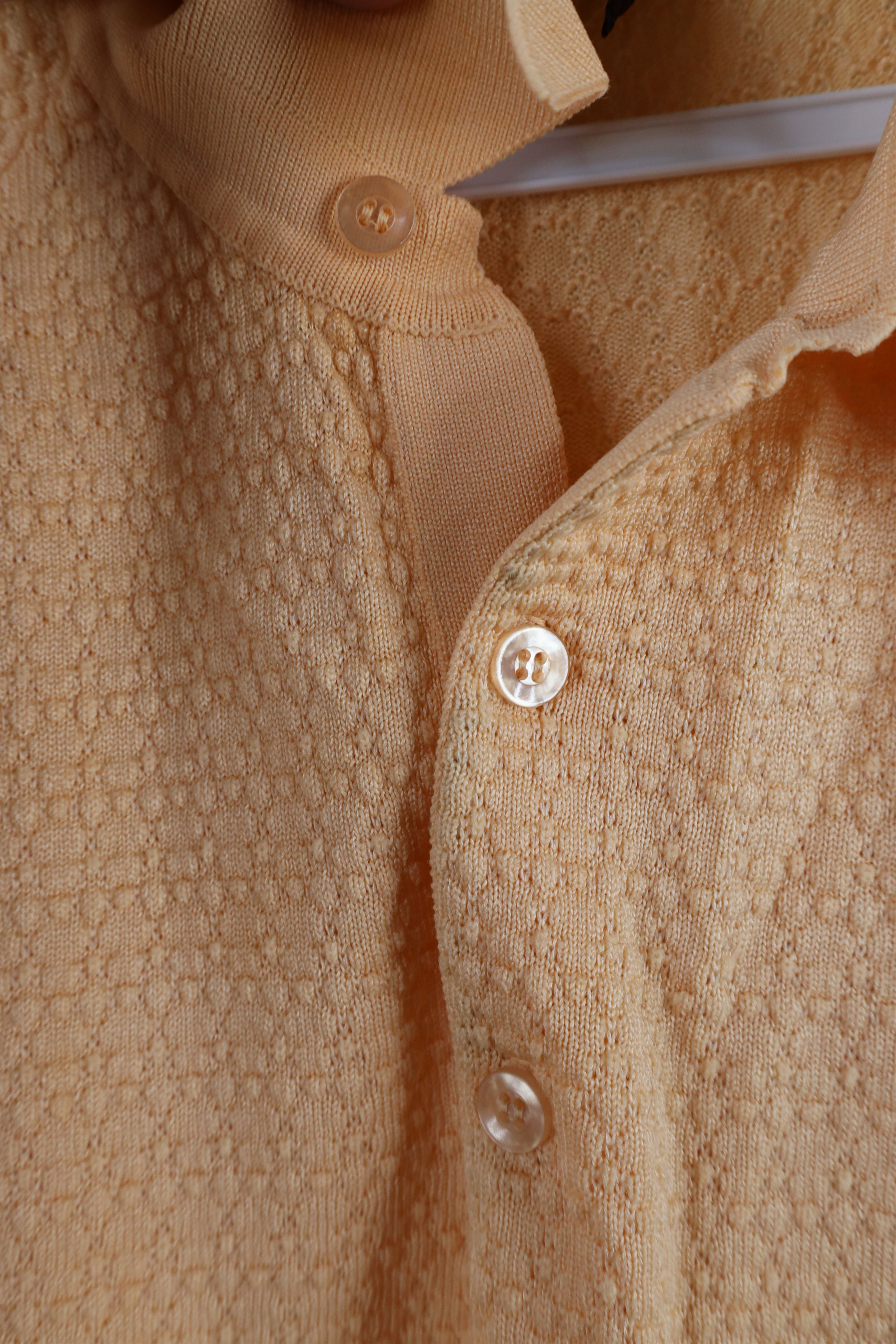 Vintage Vintage 60s 70s Streetwear Pullover Polo Shirt Peach USA Size US L / EU 52-54 / 3 - 6 Thumbnail