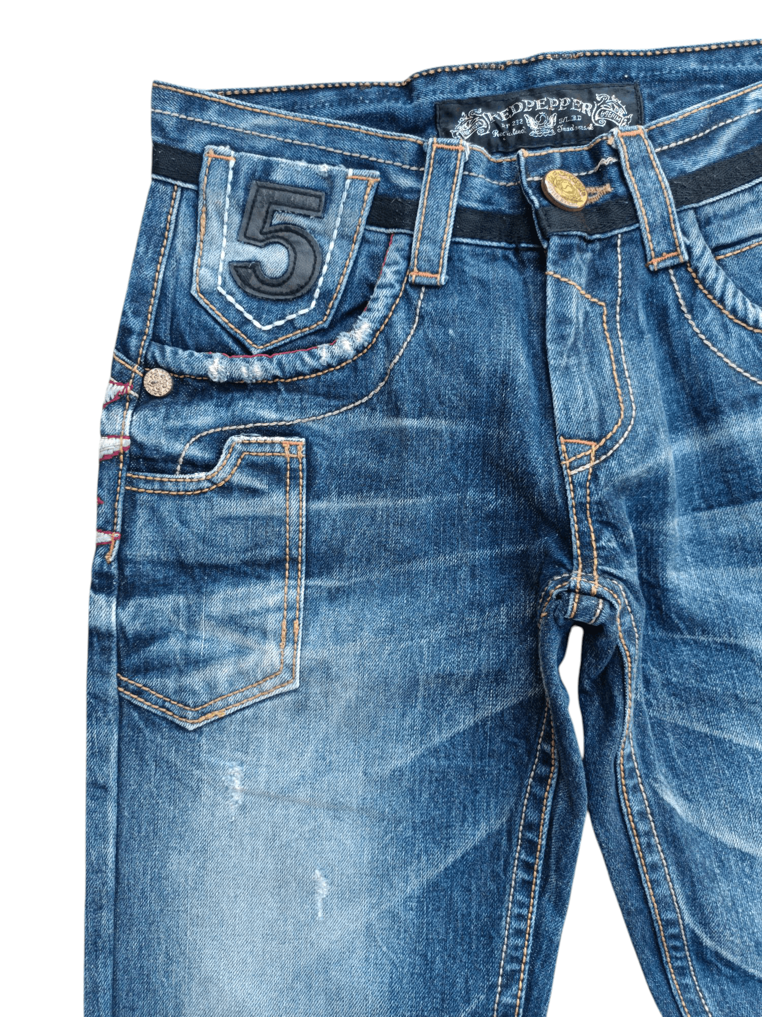 Japanese Brand Japan RedPepper Distressed Seditionaries Rare Design Denim Size US 30 / EU 46 - 8 Thumbnail
