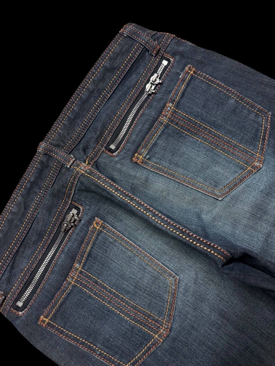 Vintage FLARE Vintage Schlussel Mudwash Distressed Bootcut Sick Jean Size US 31 - 18 Thumbnail