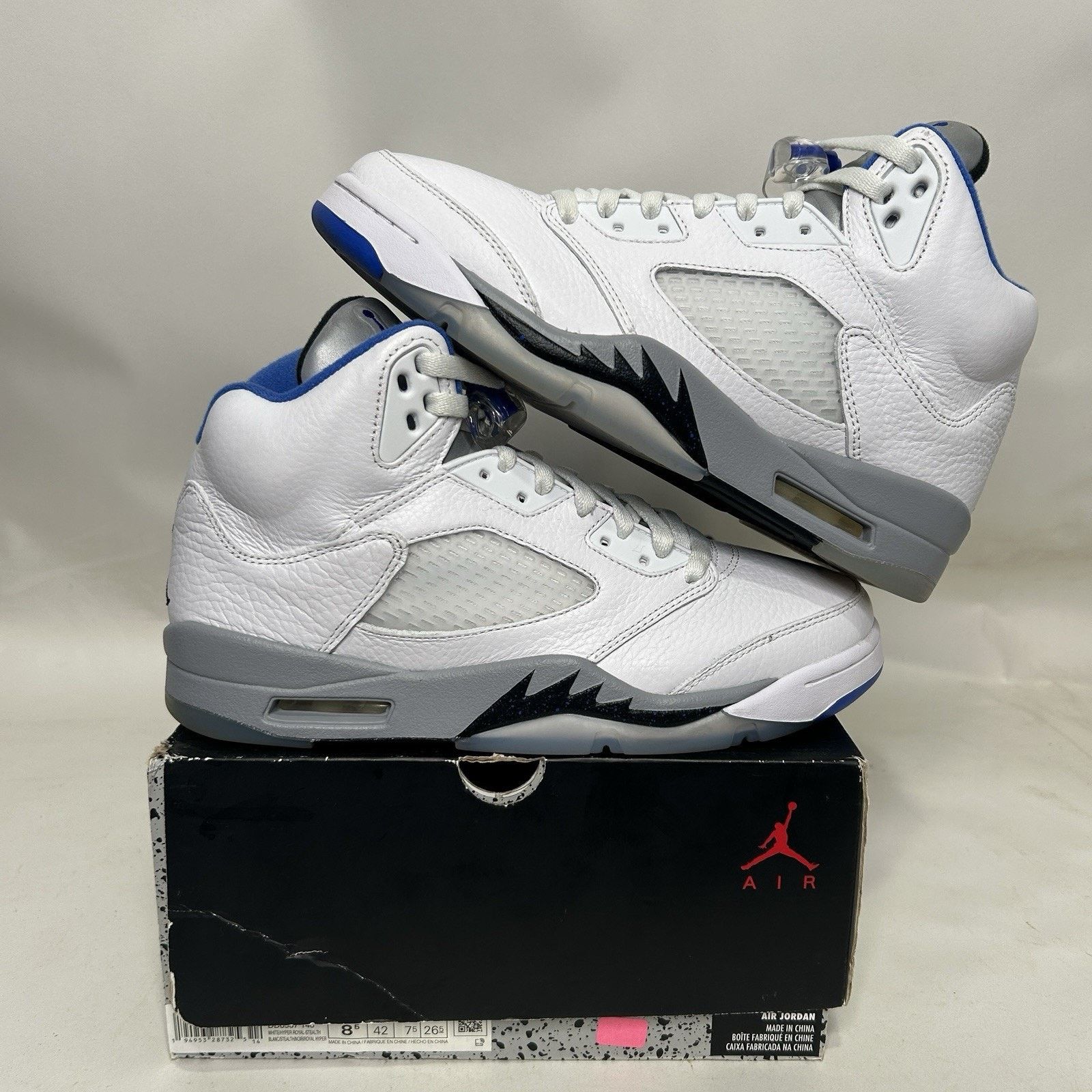Jordan Brand Nike Air Jordan 5 Retro “Stealth 2.0/White Blue Grey” Size US 8.5 / EU 41-42 - 1 Thumbnail