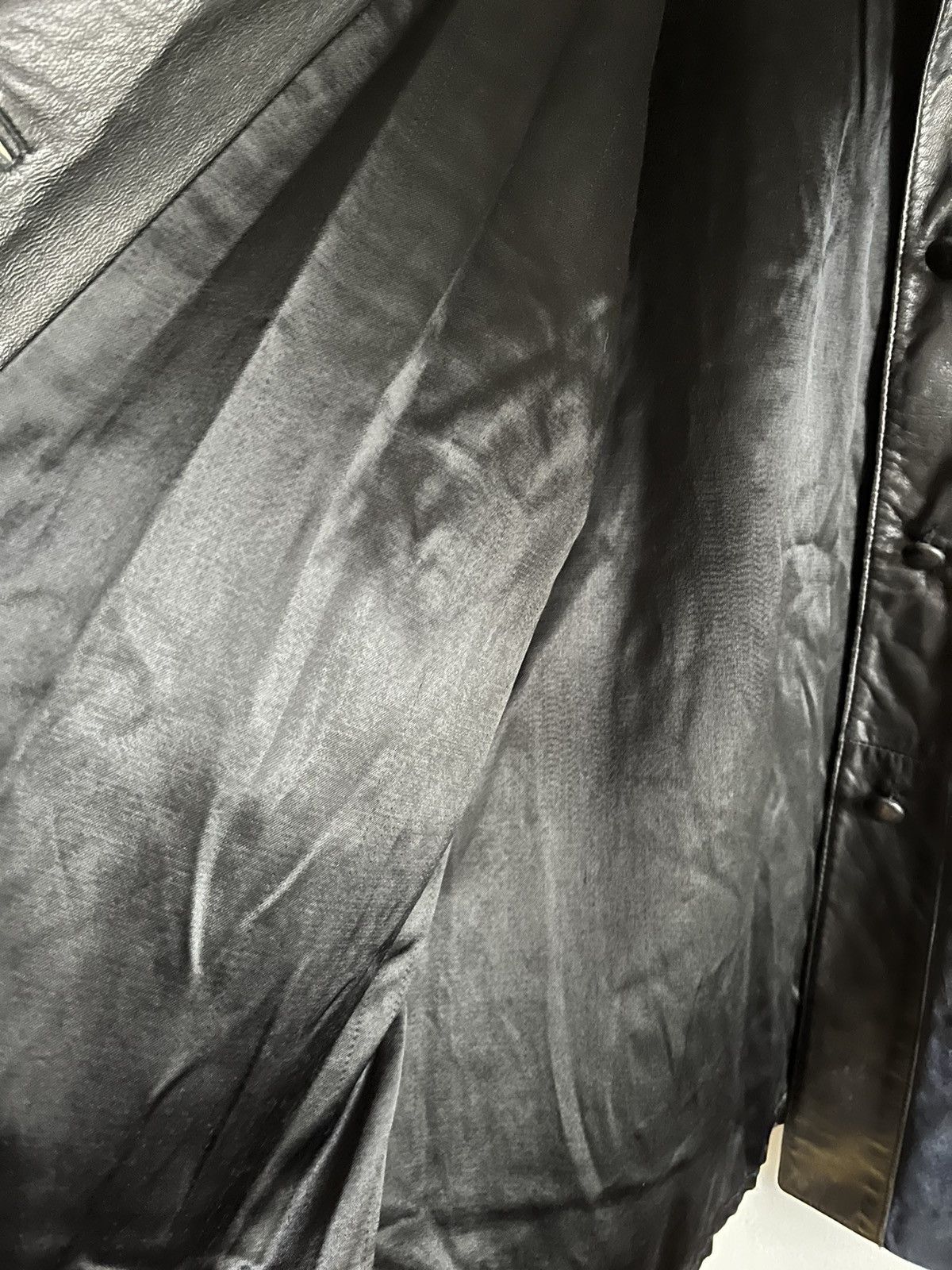 Genuine Leather × Japanese Brand × Vintage LEATHER SUEDE STRIPED TRENCH COAT LONG JACKET WESTERN BIKER Size M / US 6-8 / IT 42-44 - 7 Thumbnail
