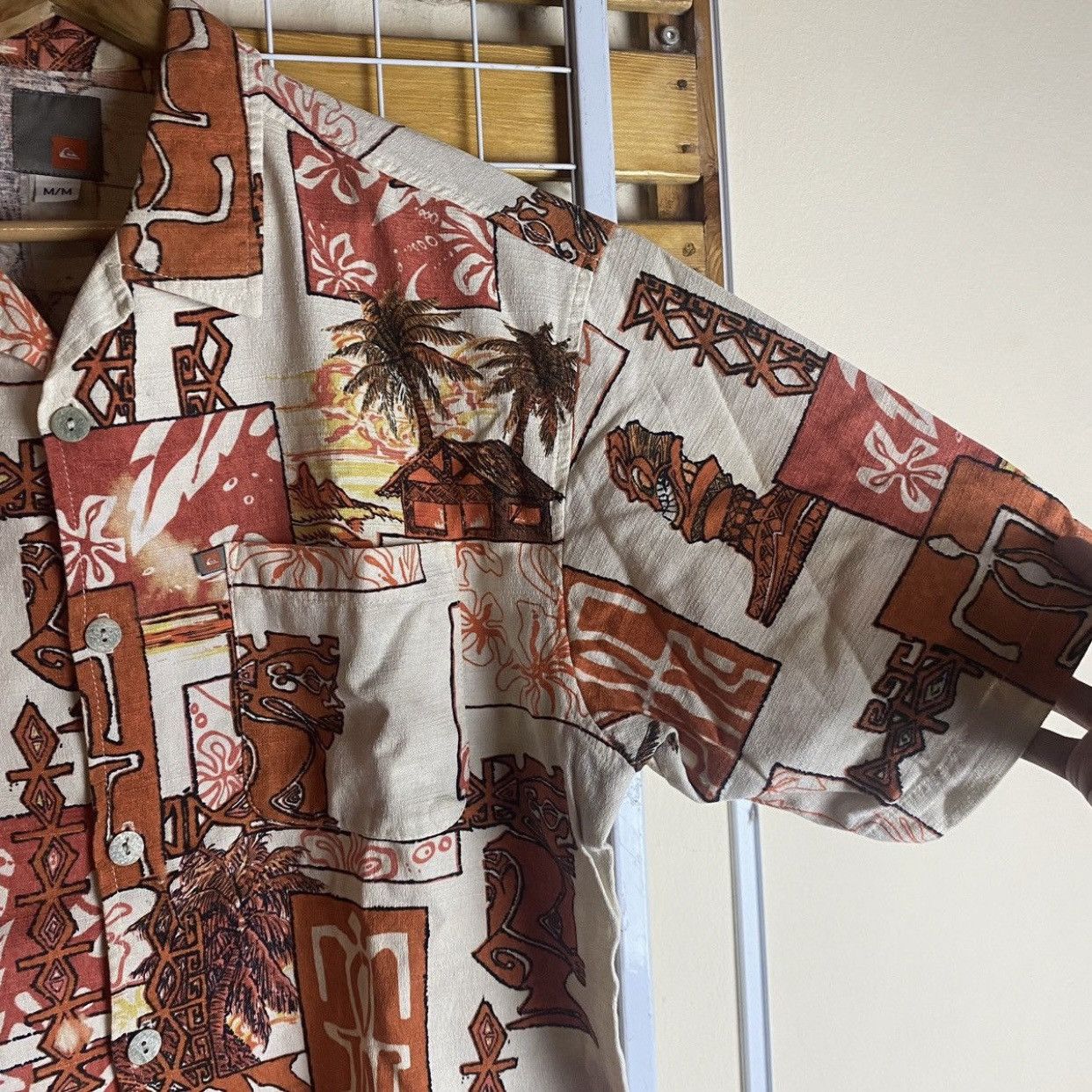 Quiksilver Vintage Quiksilver Tapa Print Hawaiian Shirt - [Size M] Size US M / EU 48-50 / 2 - 8 Thumbnail