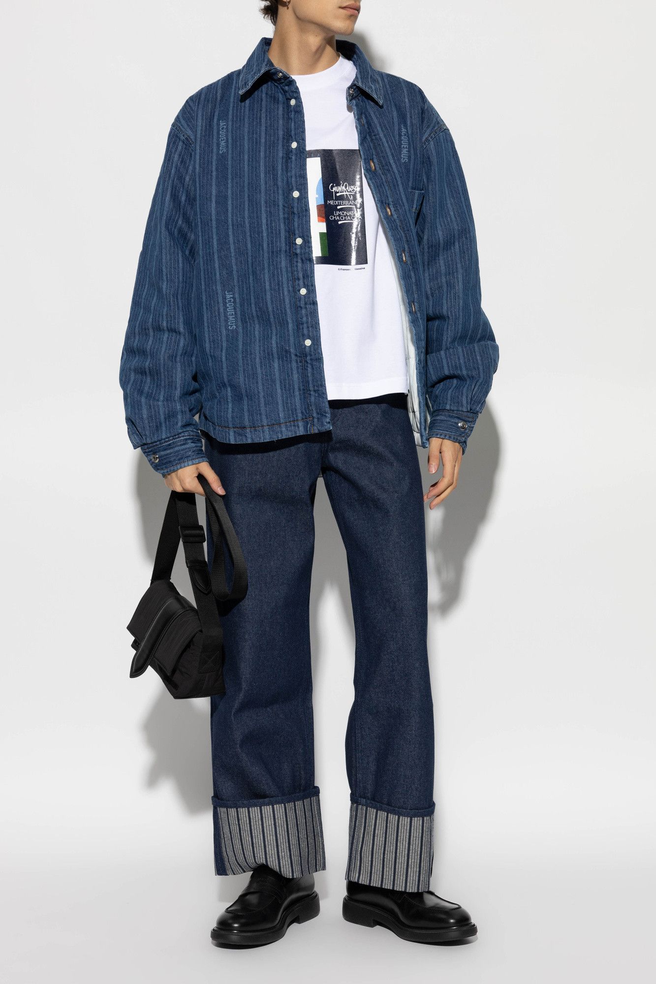 Jacquemus o1s22i1n1024 Maxi Cuff Baggy Jeans in Blue Size US 34 / EU 50 - 2 Thumbnail