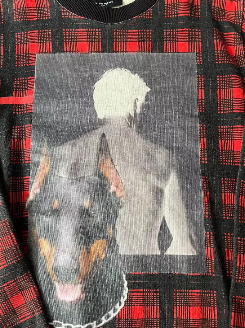 Givenchy Givenchy Robin Dog Red Plaid Hoodie Size XS Size US XS / EU 42 / 0 - 6 Thumbnail