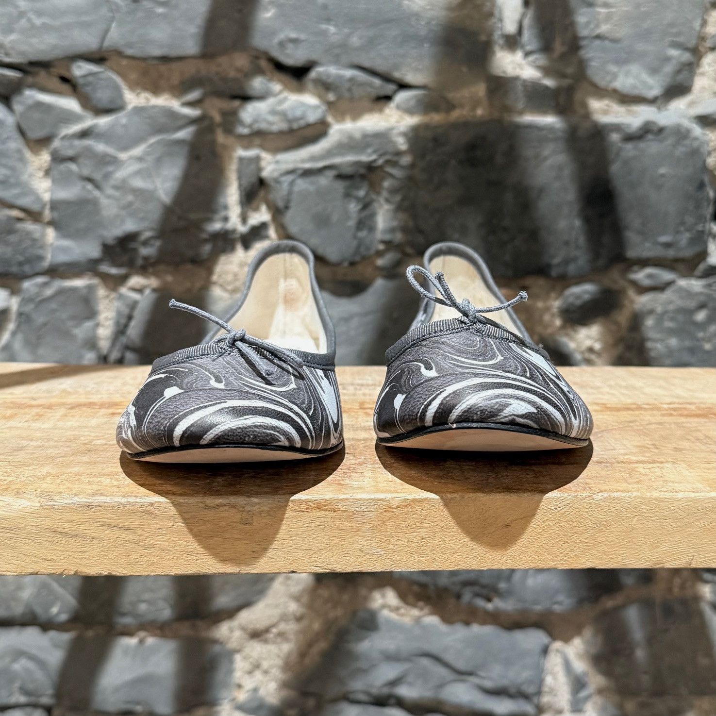 Repetto Repetto X Rodarte Grey Marble Print Cendrillon Ballet Flats Size US 10.5 / IT 40.5 - 3 Thumbnail