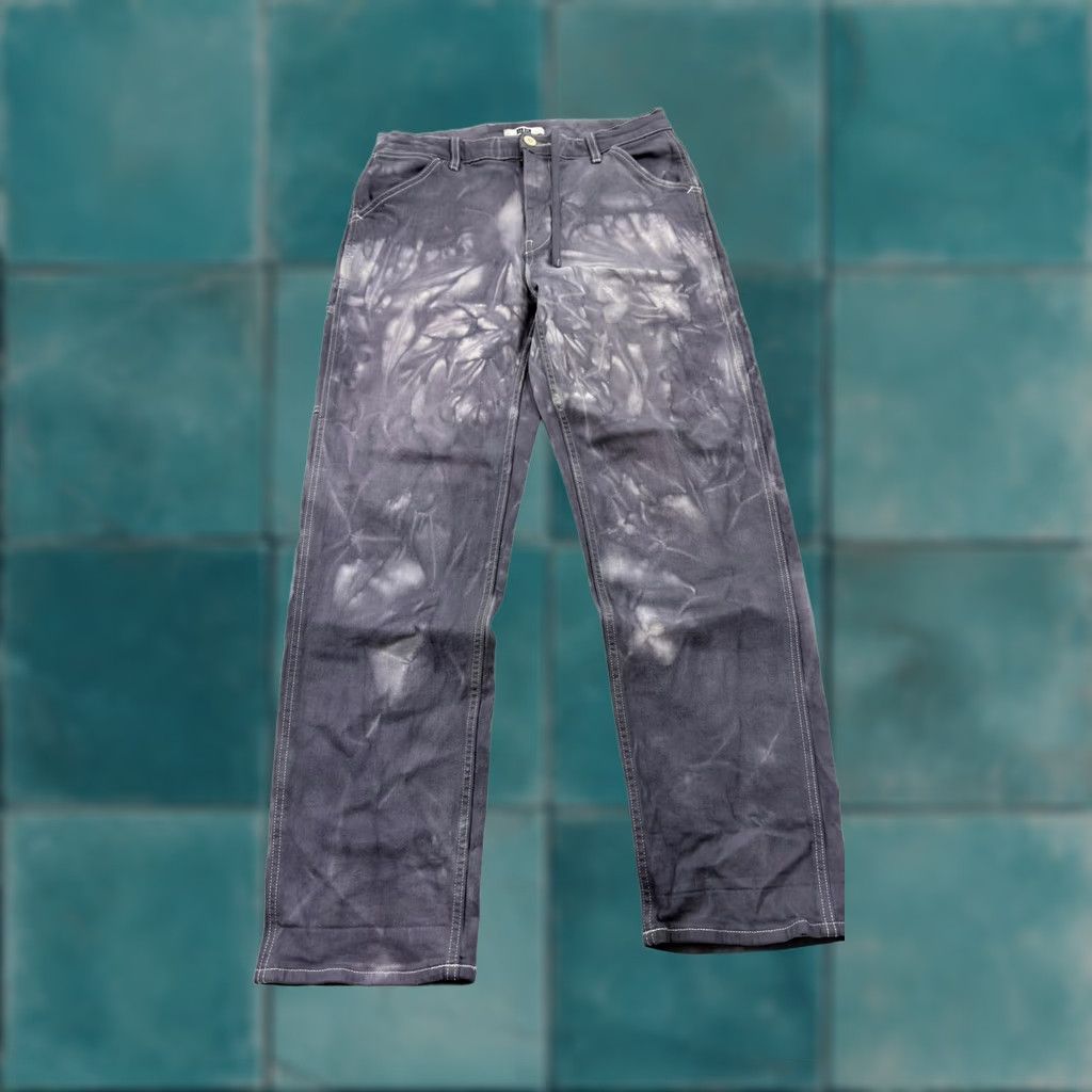 Uniqlo Uniqlo Pants Mens Medium Gray Tie Dye Straight Leg Cotton Casual Workwear Regular Size US 31 - 1 Thumbnail