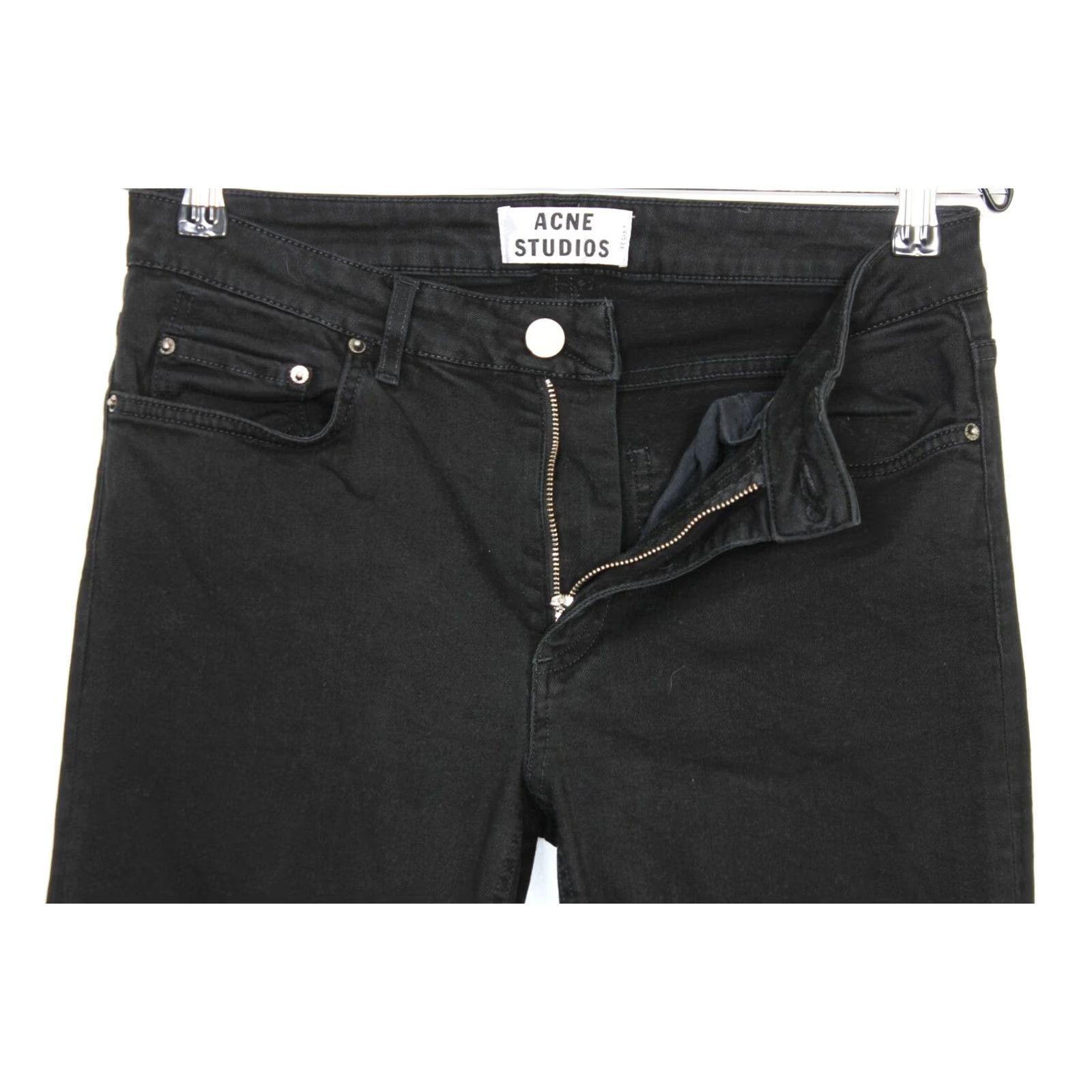 Acne Studios ACNE STUDIOS SKIN 5 BLACK Slim Skinny Stretch Jeans Women Size 30 W30 L34 DZ038 Size 30" / US 8 / IT 44 - 2 Thumbnail