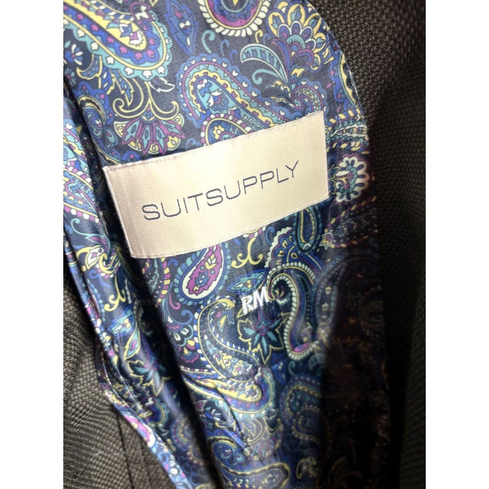 Suitsupply Suitsupply Blazer Mens 38 Gray Wool La Spalla 2 Button Jacket Sport Coat Paisley Size 38R - 6 Thumbnail