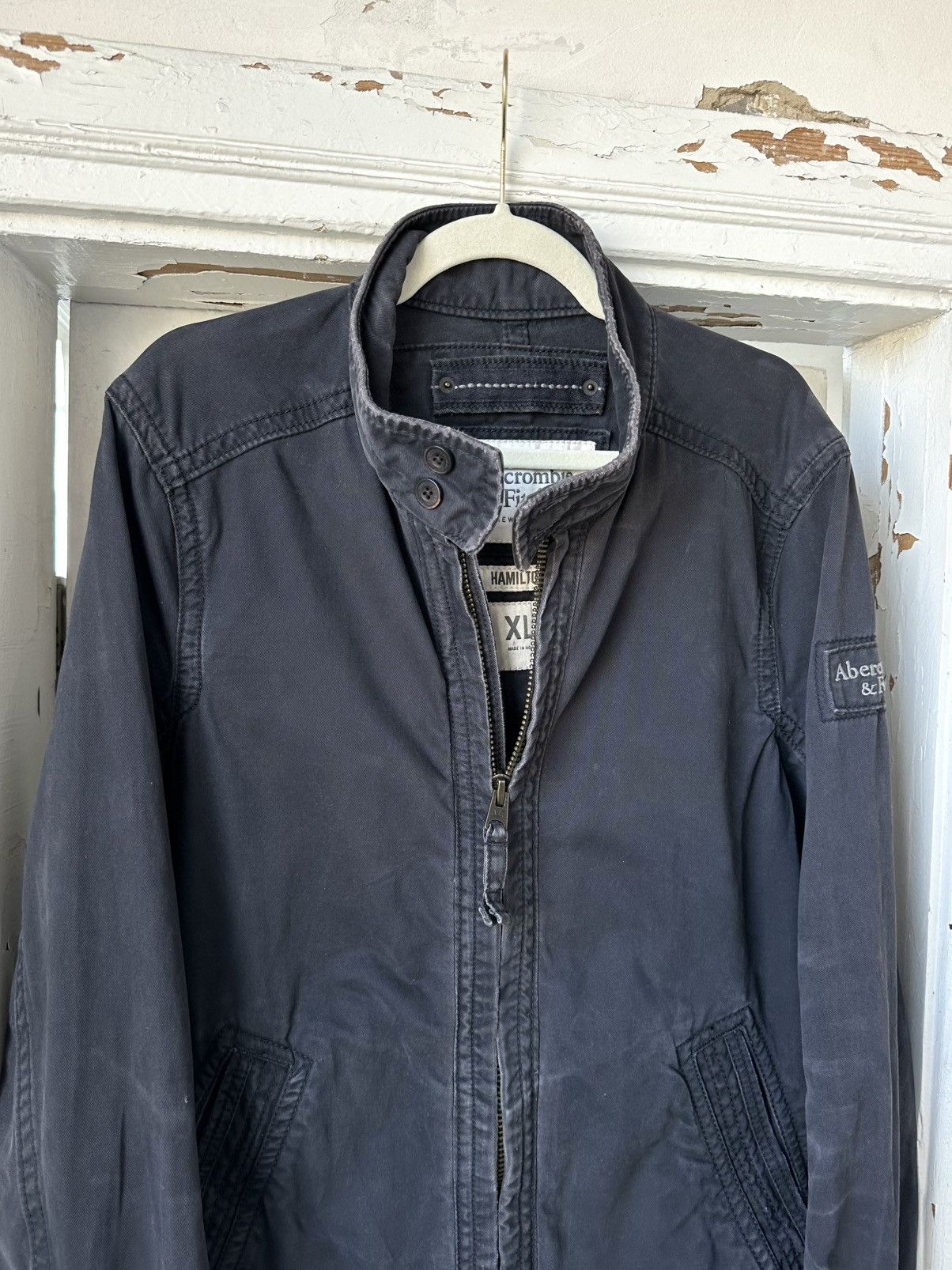 Abercrombie & Fitch Vintage Abercrombie & Fitch Washed Zip Hamilton Jacket Size US XL / EU 56 / 4 - 4 Thumbnail