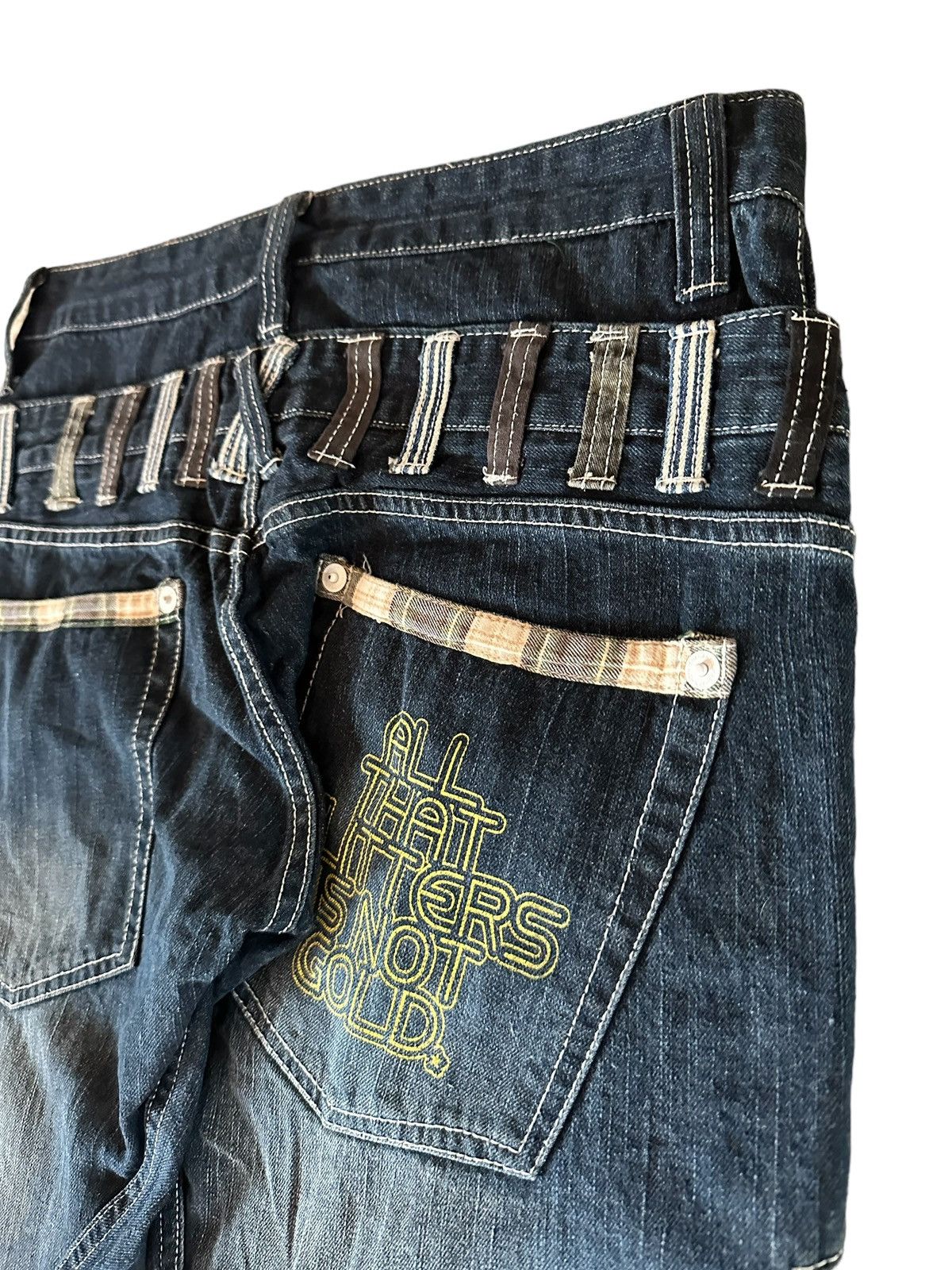 If Six Was Nine Dominate Doublewaist Denim Jeans Size US 32 / EU 48 - 12 Thumbnail