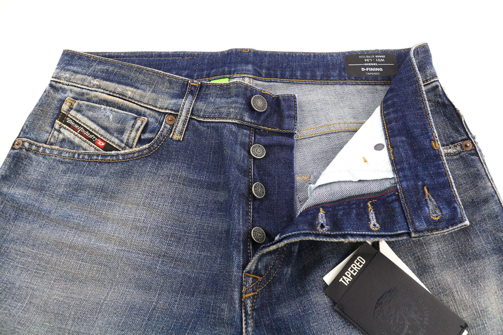Diesel D-FINING Z9A05 W31/L34 Stretch Blue Denim 40423 Size US 31 - 4 Thumbnail