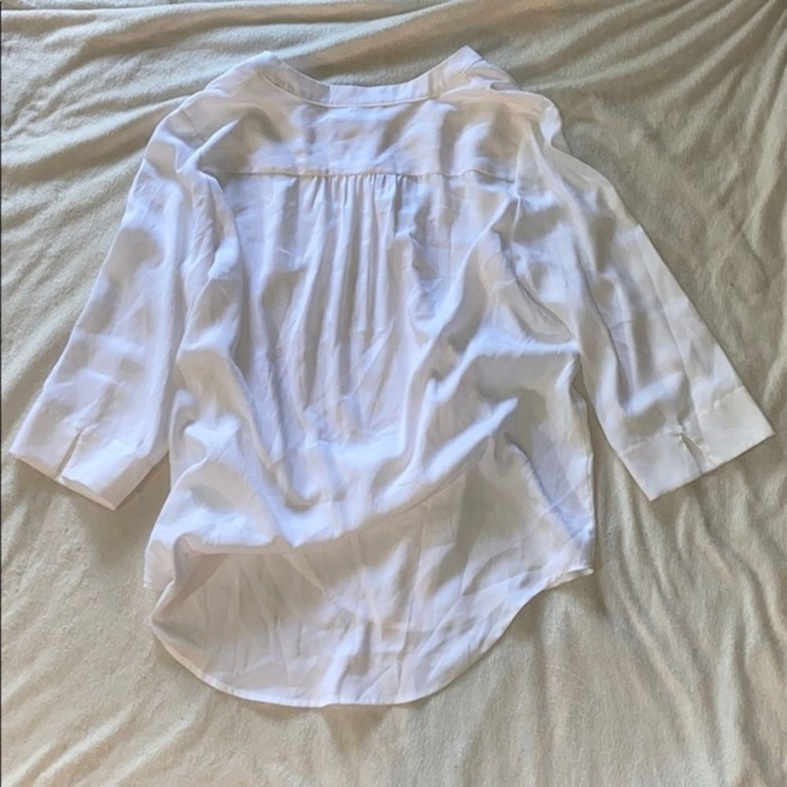 Coldwater Creek Coldwater Creek White Sheer Layered Blouse | Sz M Size M / US 6-8 / IT 42-44 - 6 Thumbnail