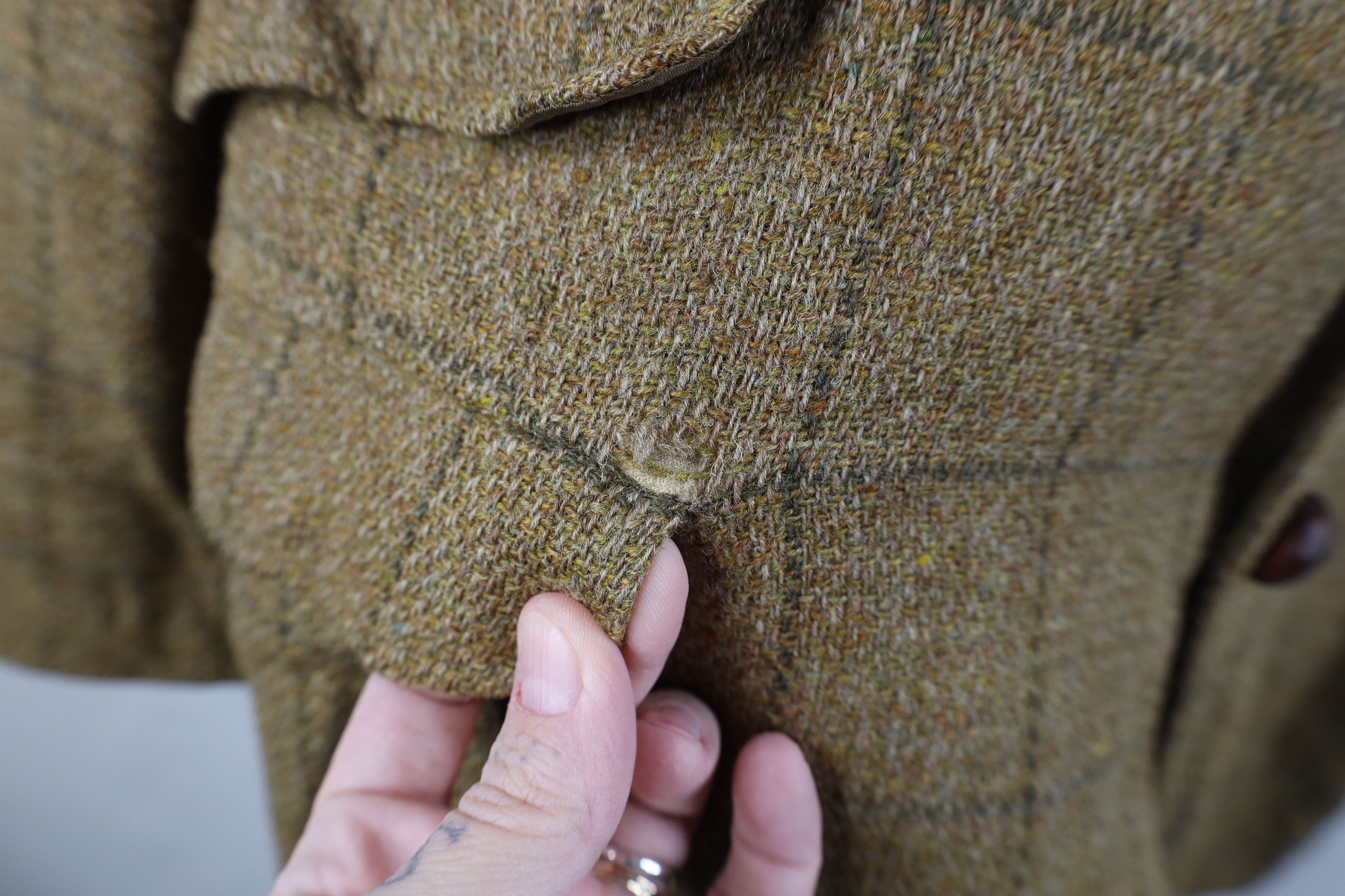 Vintage Vintage 70s Streetwear Suit Coat Blazer Jacket Beige Plaid Size US XL / EU 56 / 4 - 4 Thumbnail