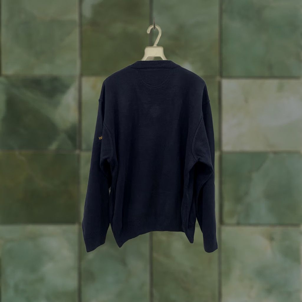 Paul & Shark VINTAGE Paul & Shark Yachting V-Neck Sweater Navy Blue 100% Virgin Wool XL Mens Size US XL / EU 56 / 4 - 1 Thumbnail