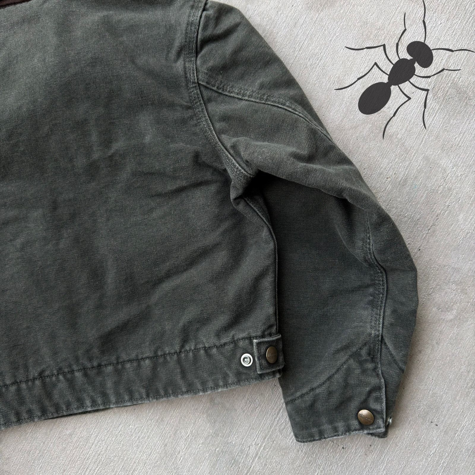 Carhartt × Vintage Carhartt YOUTH green detroit work wear jacket Size US XXS / EU 40 - 5 Thumbnail