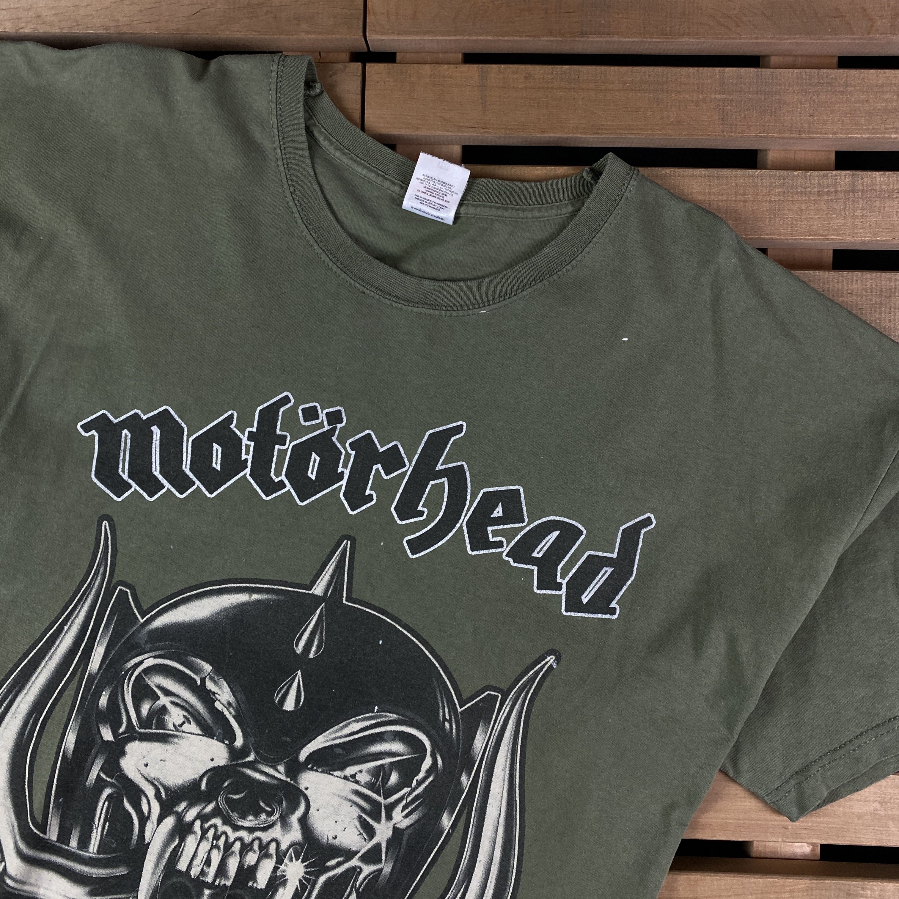 Band Tees × Vintage Men’s Rock T-Shirt Motorhead Vintage Size XXL Green Size US XXL / EU 58 / 5 - 2 Thumbnail