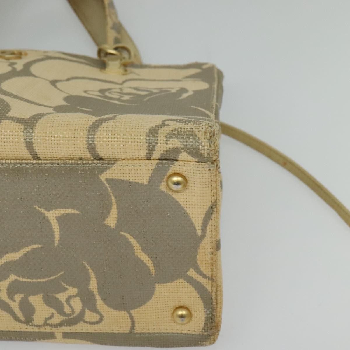 Chanel CHANEL Camelia Chain Tote Bag Straw Beige CC Size ONE SIZE - 11 Thumbnail