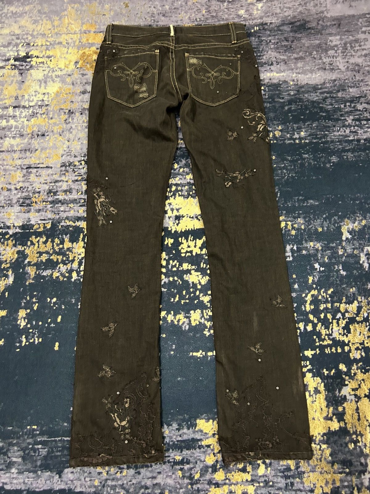 Ralph Lauren Ralph Lauren Lace Ripped Bead Jeans Size US 28 / EU 44 - 5 Thumbnail