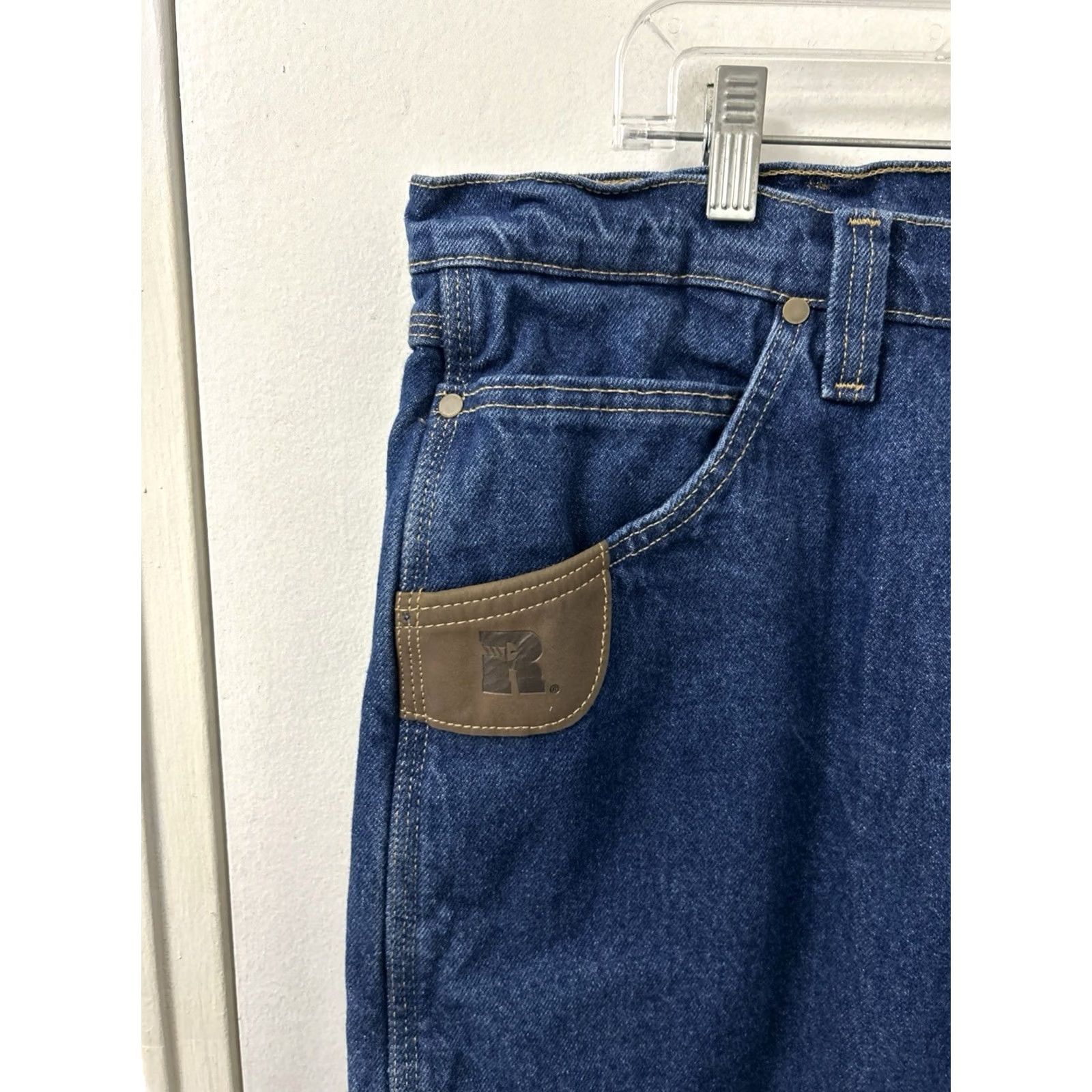 Wrangler Wrangler RIGGS Workwear Jeans Mens 40x32 Blue Thinsulate Thermal Lined Denim - Vintage Quality Size US 40 / EU 56 - 4 Thumbnail
