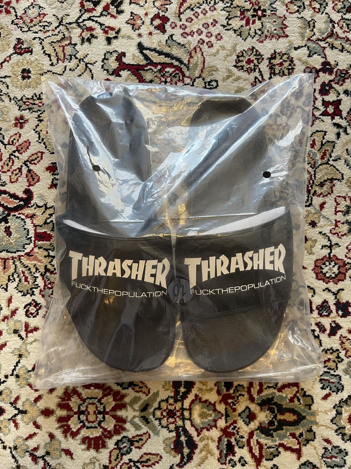 Fuck The Population × Thrasher FTP THRASHER SLIDES Size US 10 / EU 43 - 1 Thumbnail