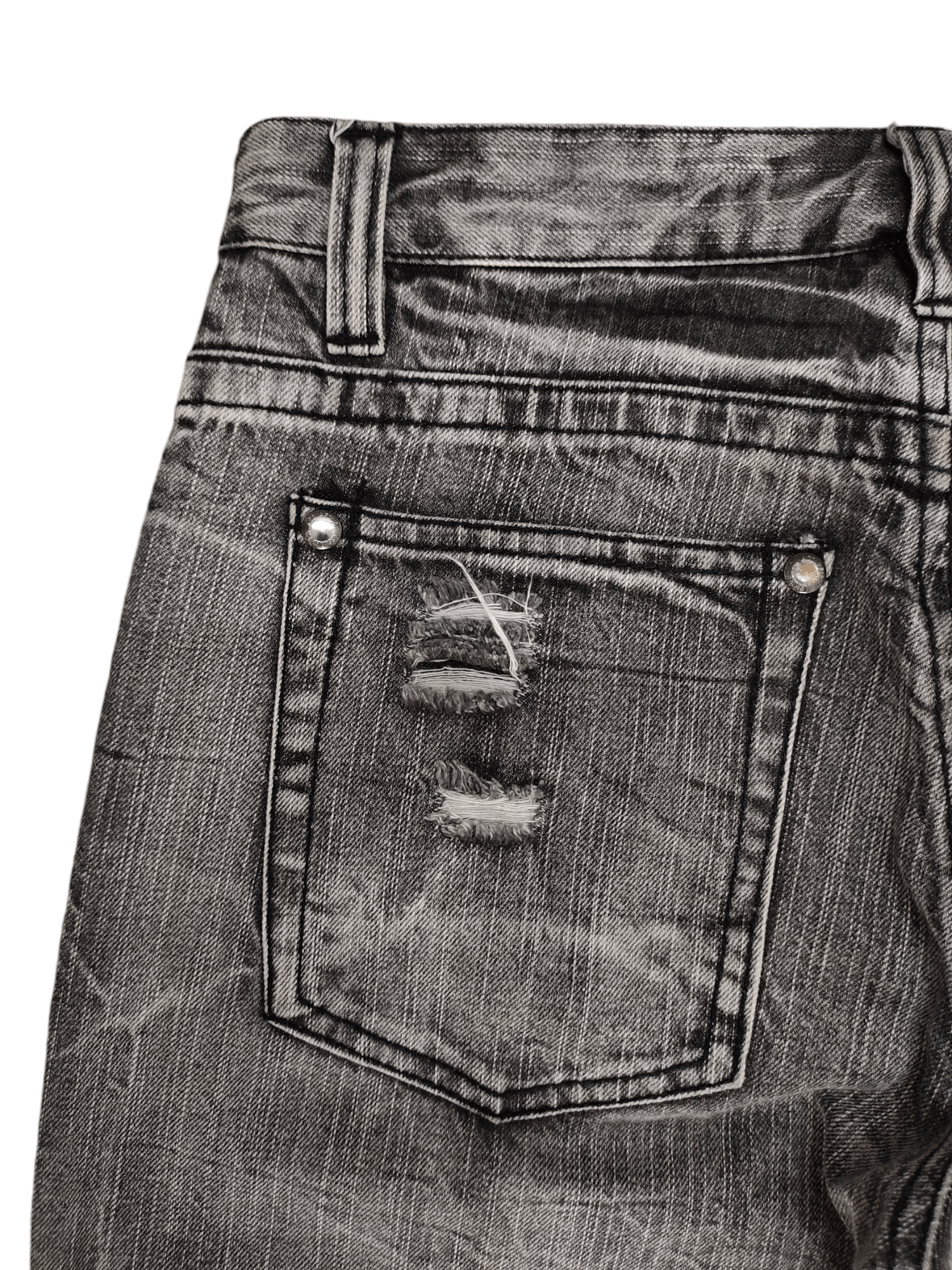 Comme des Garcons × Undercover Vintage Y2k Assured Joy Clawmark Distress Faded Denim Jeans Size US 32 / EU 48 - 16 Thumbnail