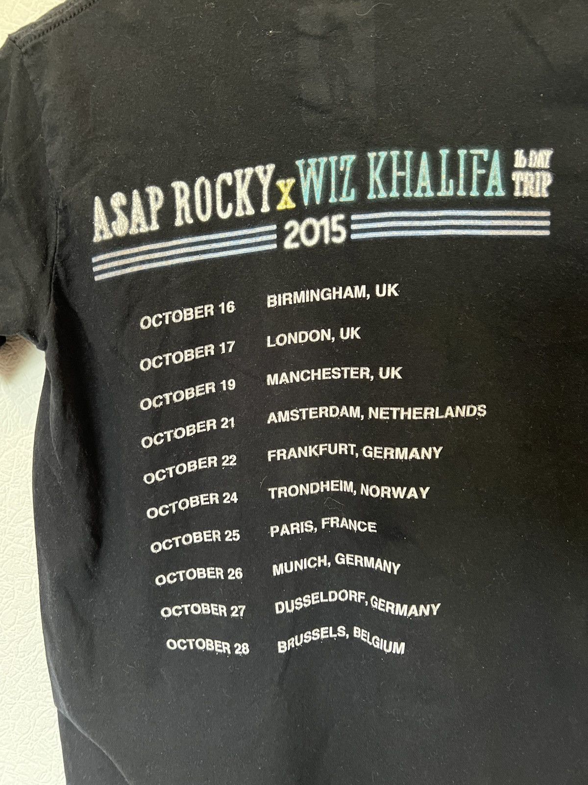 A$AP Rocky × Wiz Khalifa Asap Rocky Wiz Khalifa Black T Shirt Tee 2015 Size US S / EU 44-46 / 1 - 5 Thumbnail
