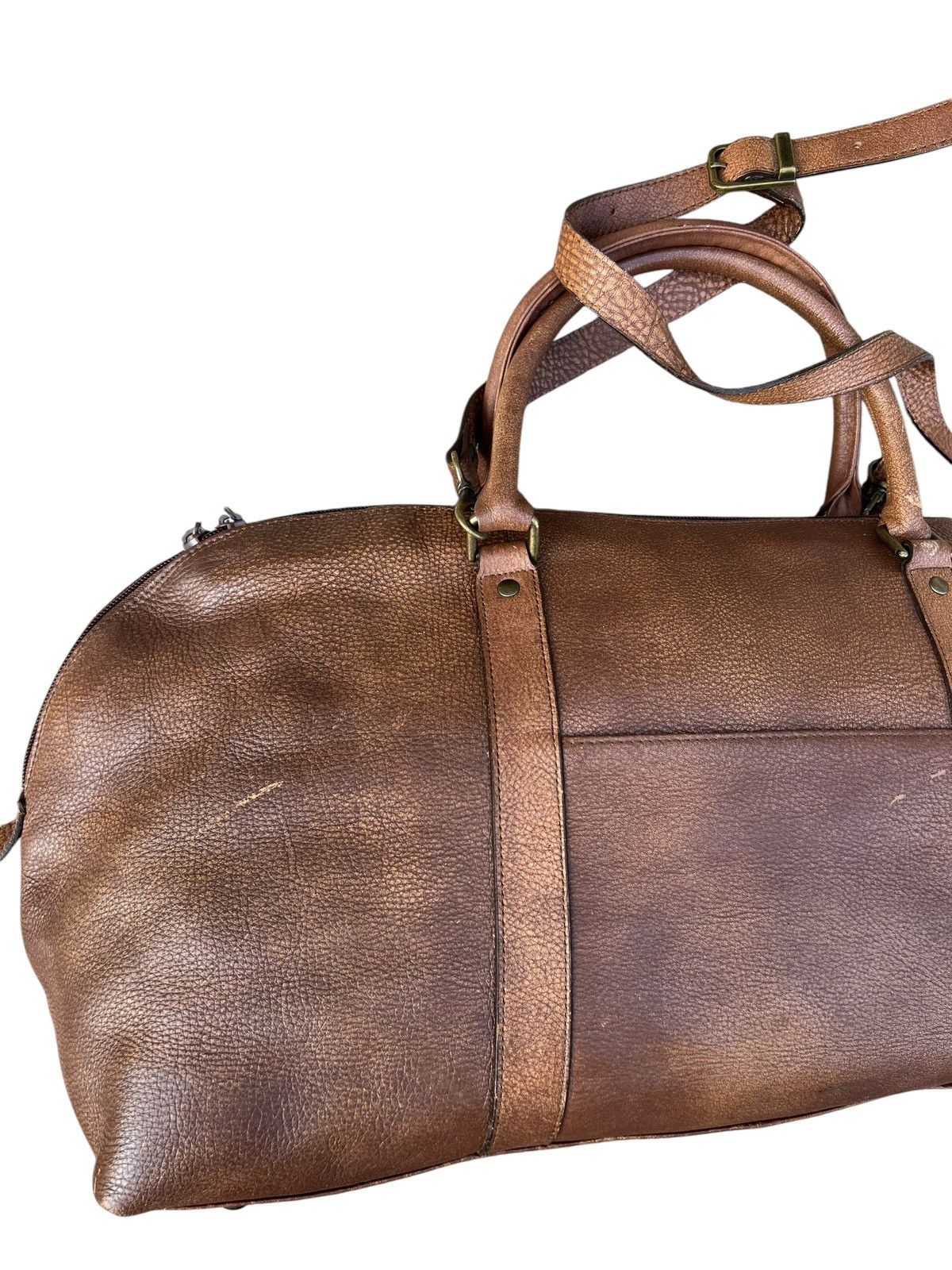 Leather AMONT Japan Patina Leather 2 Way Weekender Bag Size ONE SIZE - 12 Thumbnail