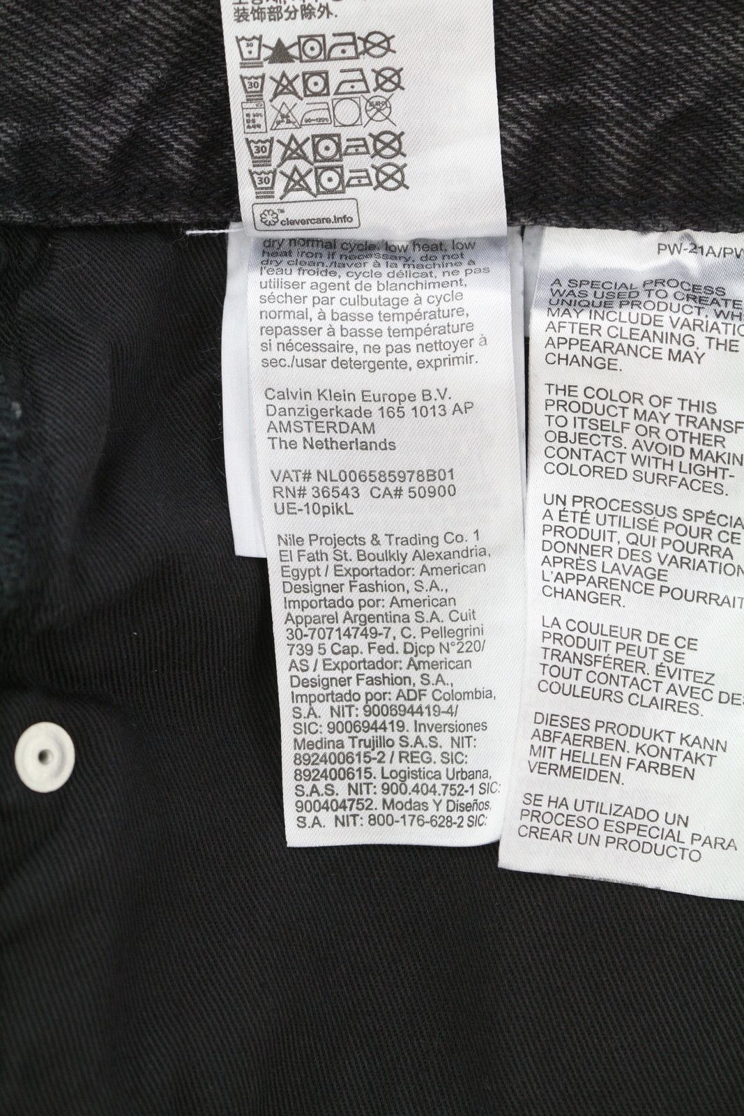 Calvin Klein 90S STRAIGHT W32 Black Zip Fly Pockets Denim 85209 Size US 32 / EU 48 - 10 Thumbnail