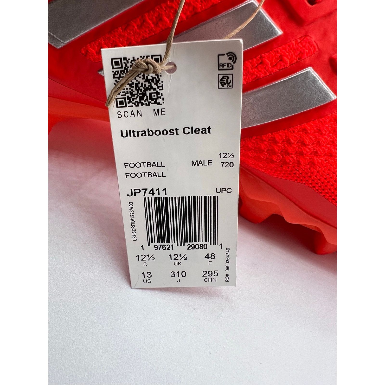 Adidas Adidas UltraBoost Cleat “Solar Red” size 13 men’s Size US 13 / EU 46 - 7 Thumbnail