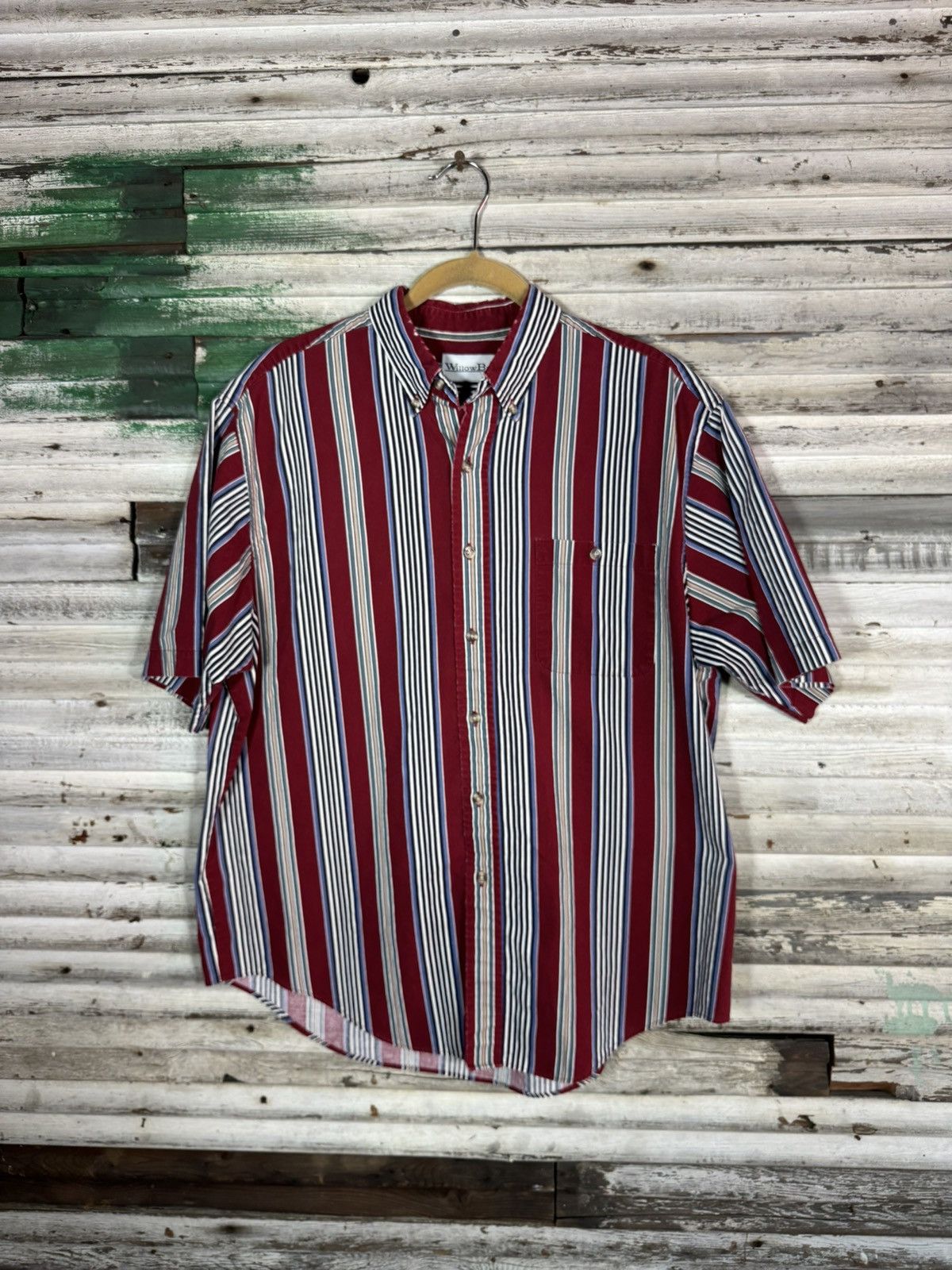 Vintage Vintage Striped Red Shirt Size US XL / EU 56 / 4 - 2 Thumbnail
