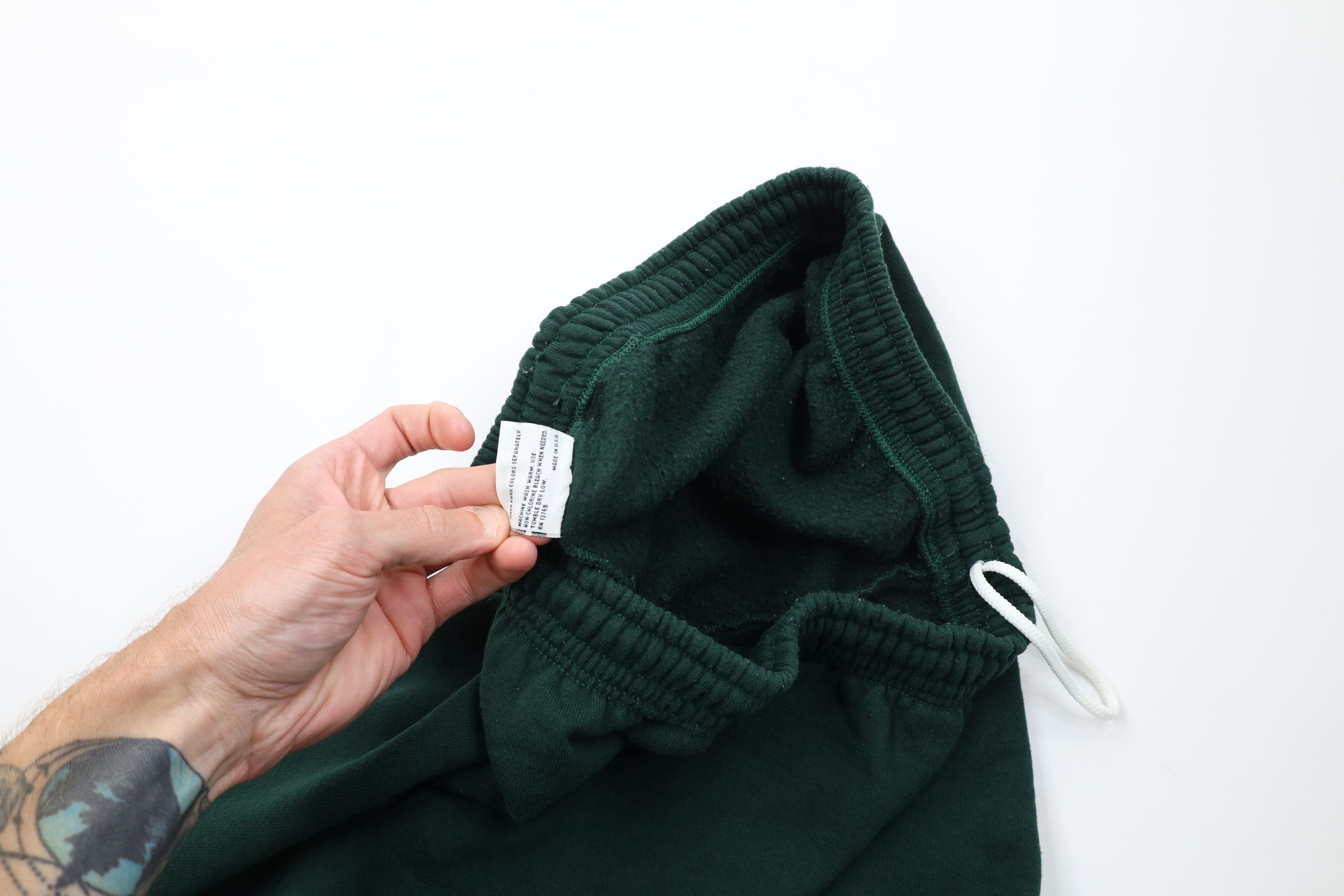 Vintage Vintage 90s Streetwear Heavyweight Sweatpants Green USA Size US 38 / EU 54 - 9 Thumbnail